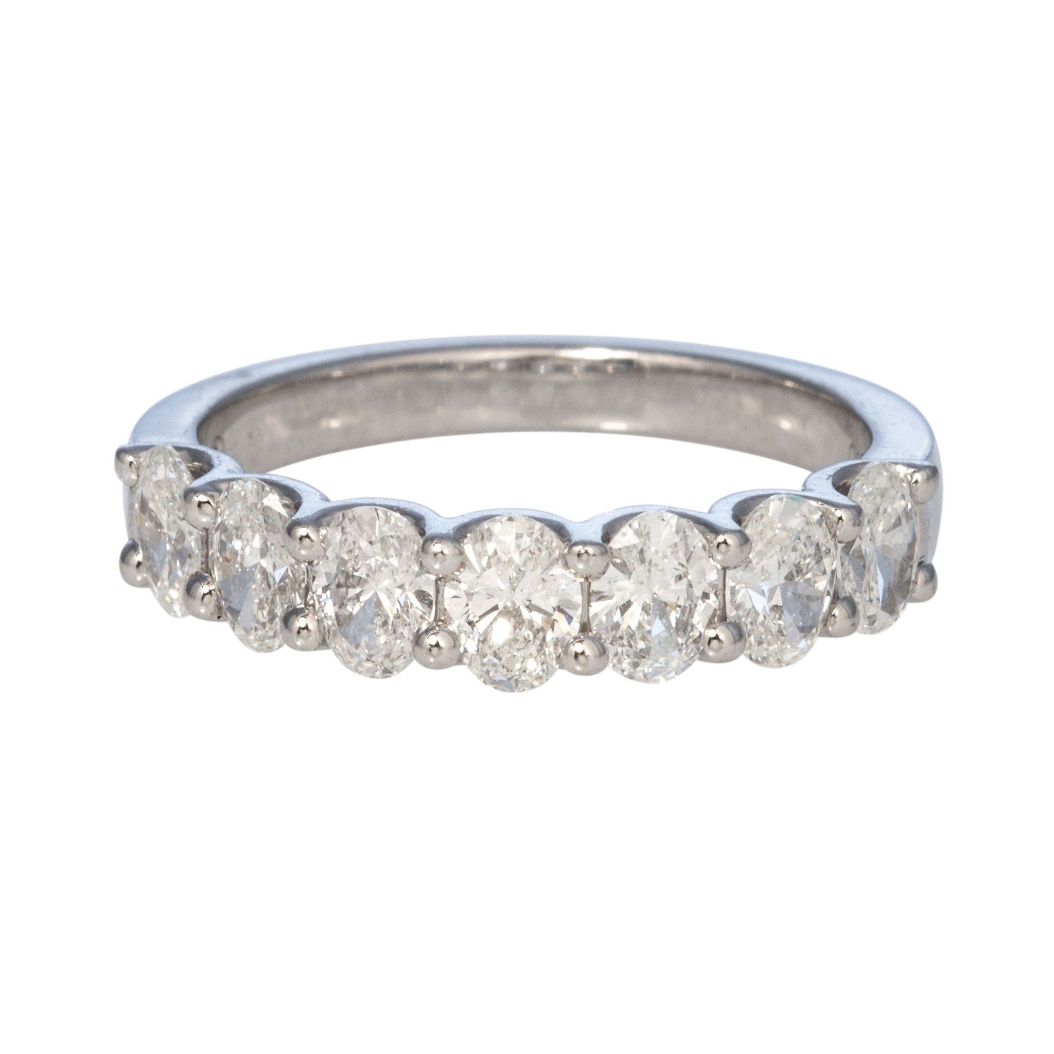 1.75ctw Oval Diamond 7-Stone Platinum Band