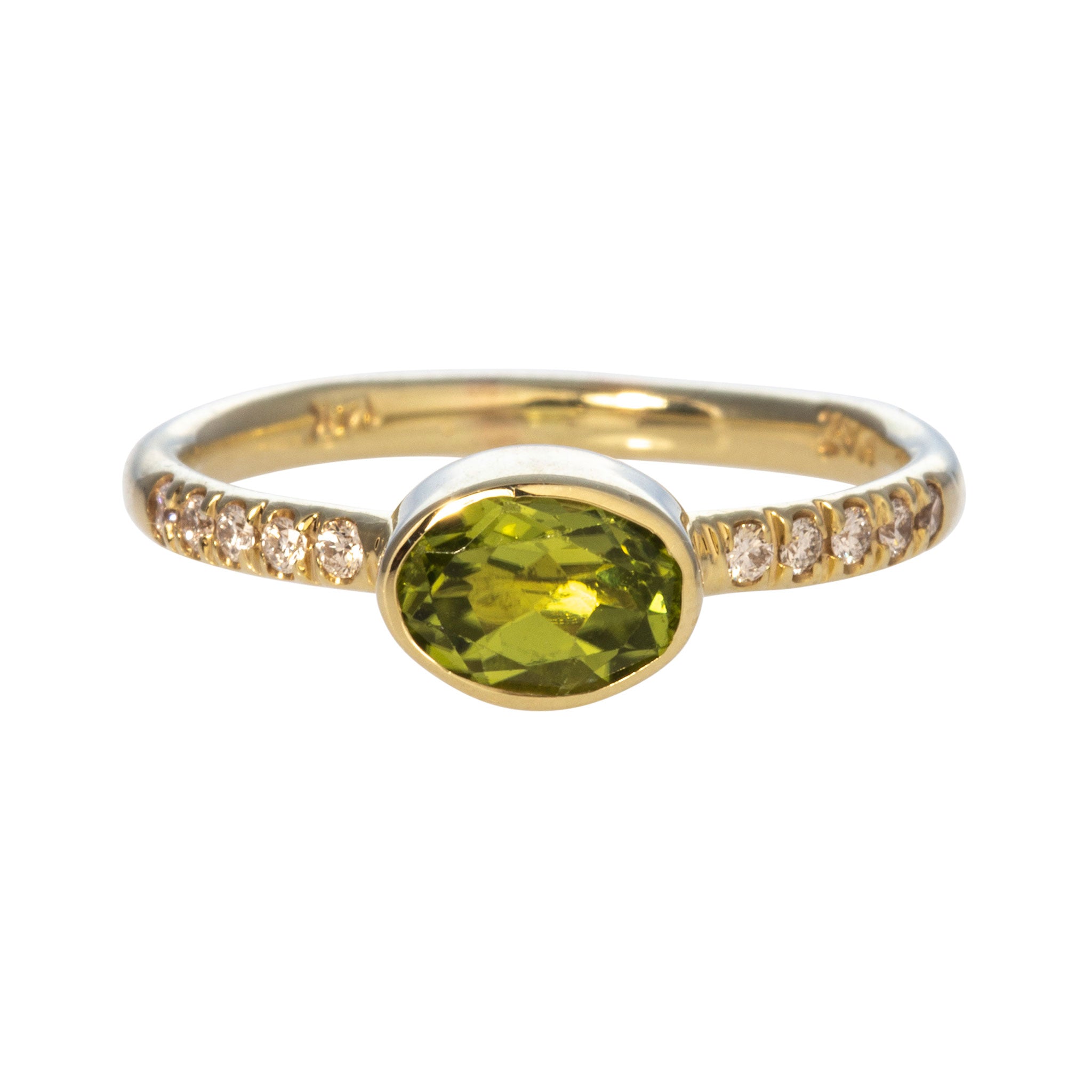 14K Peridot popular Ring Size 6.75