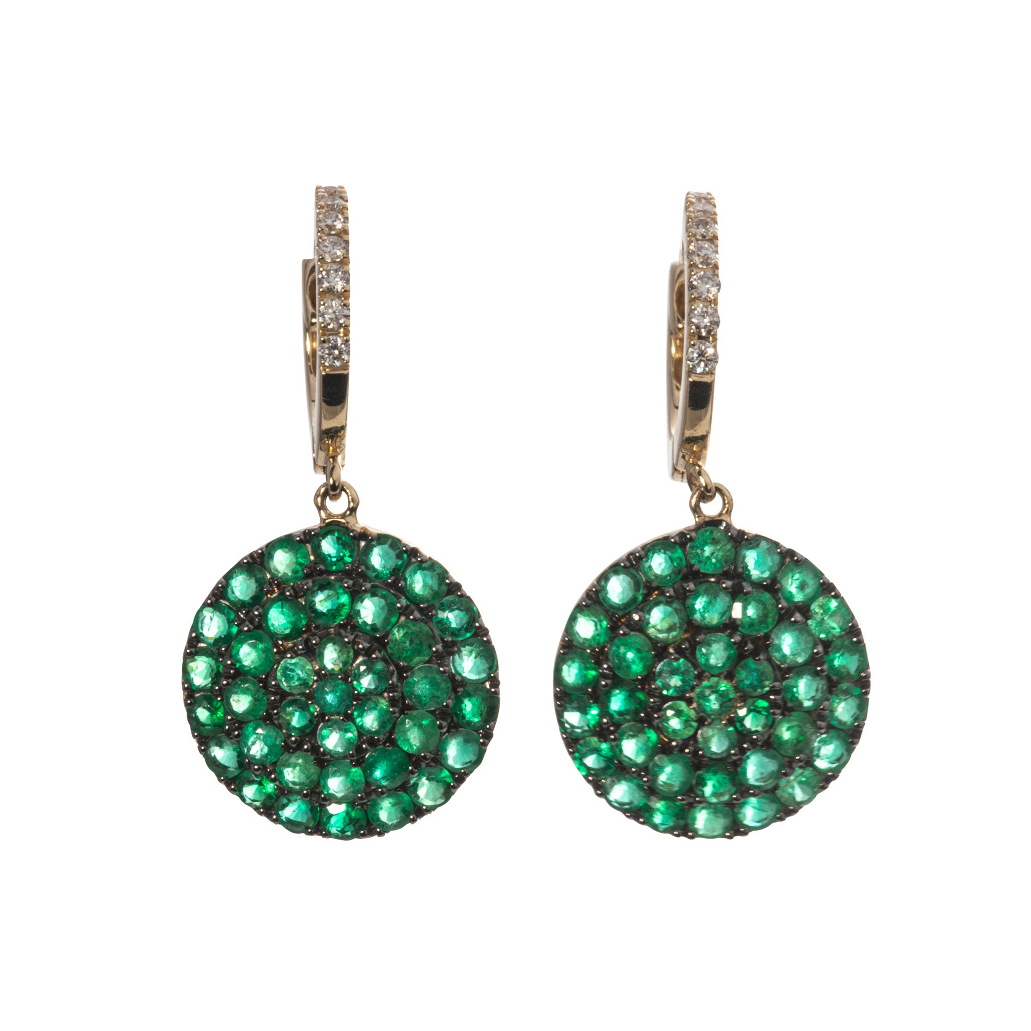 Emerald and high quality 14K Earrings