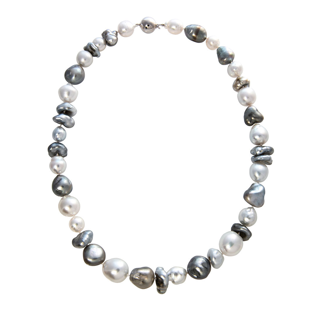 Diamond Tahitian South Sea Baroque Pearl Necklace 17-15 MM AAA Soft  Multicolor Gift for Women 14k 34 Opera Length (Diamond-White-Gold) :  : Clothing, Shoes & Accessories