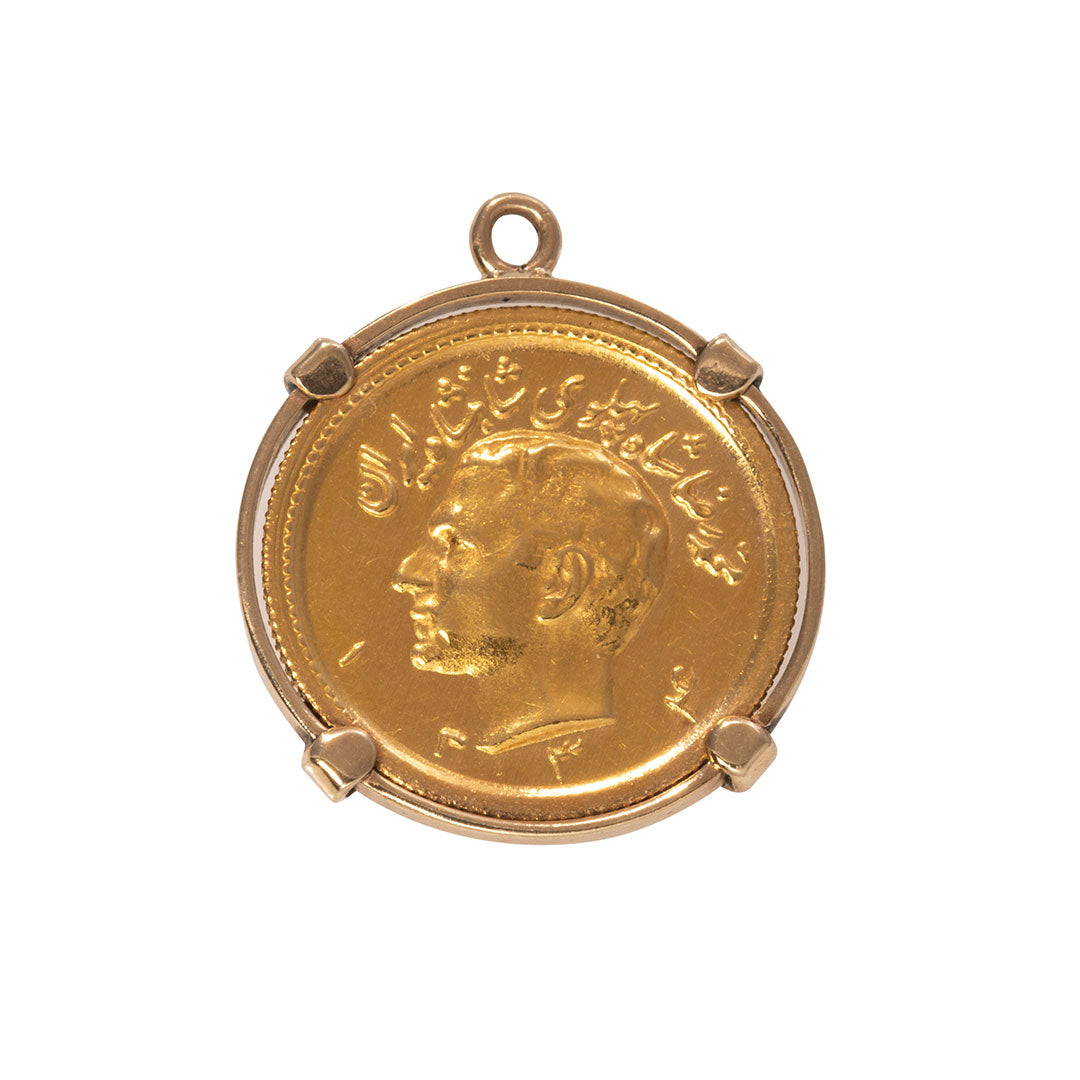 Estate 14K 22K Gold Coin Charm