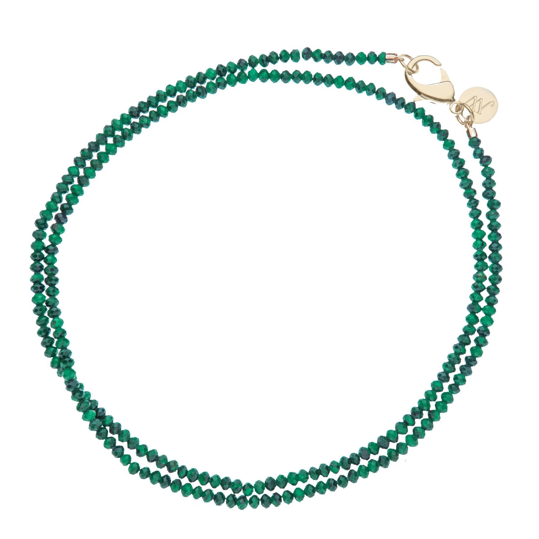 Vintage Malachite bead with 14k gold 2024 filled bead necklace