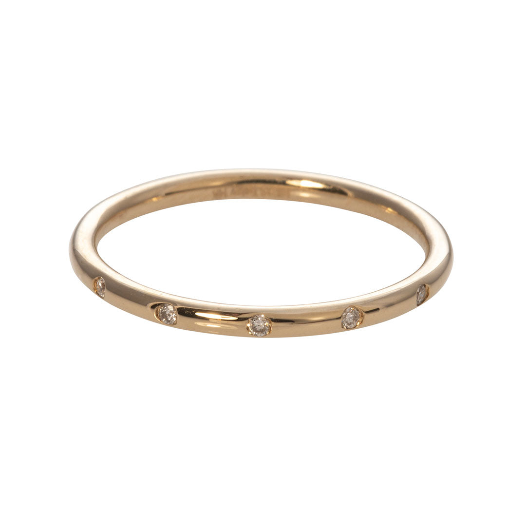 Diamond Bar Mesh Ring 14K Yellow Gold / 7