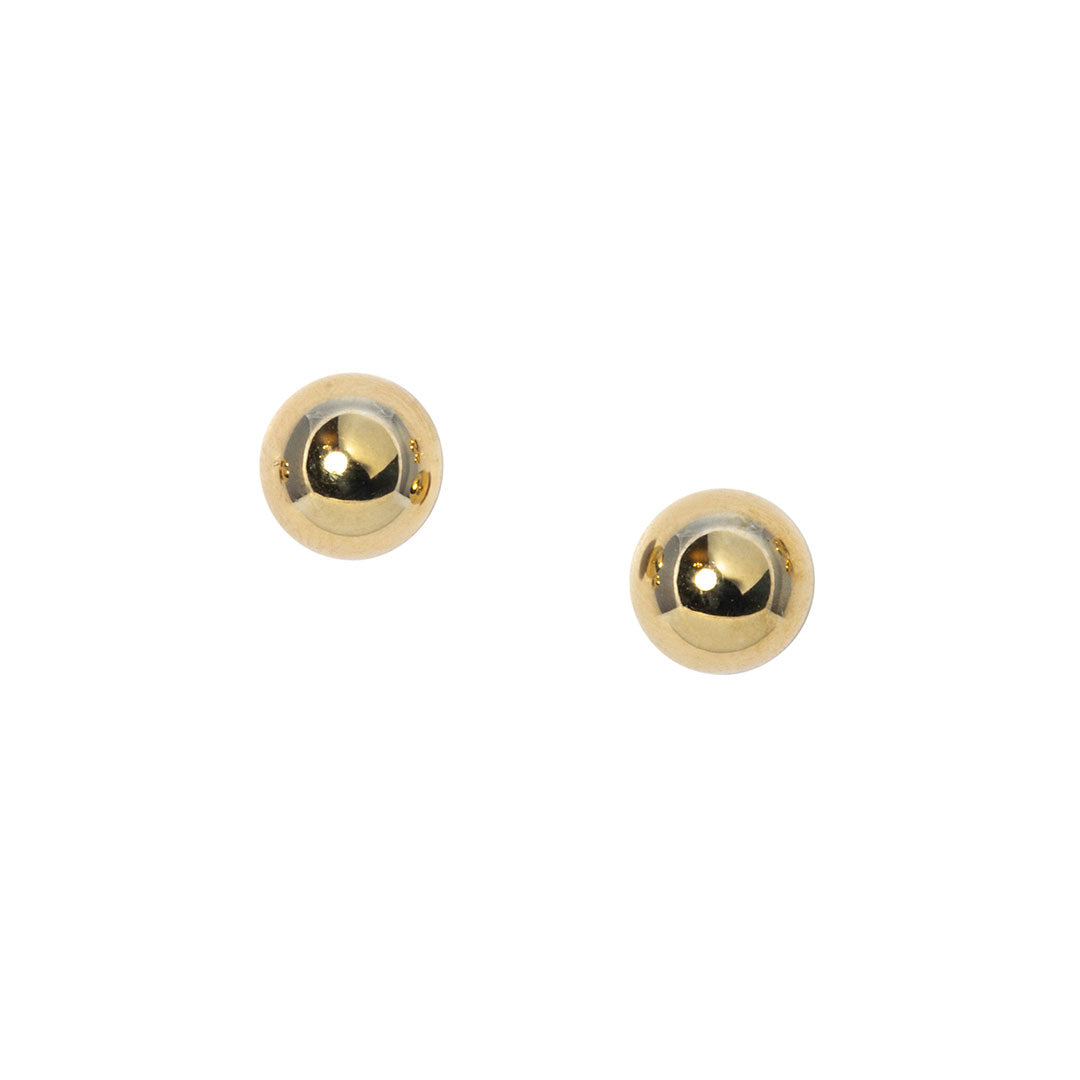 14ky high quality 7mm Stud Ball Earrings W/push