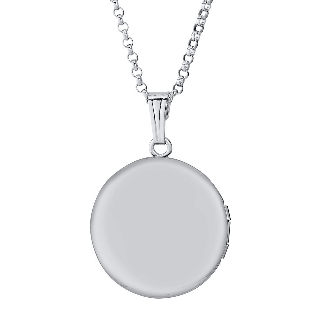 Compass Sterling Silver Locket Necklace