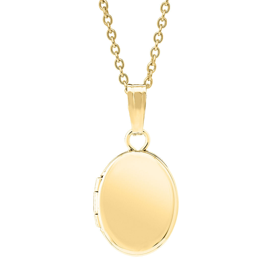 GLDN Oval Locket Necklace 14K Gold Fill / Round Box