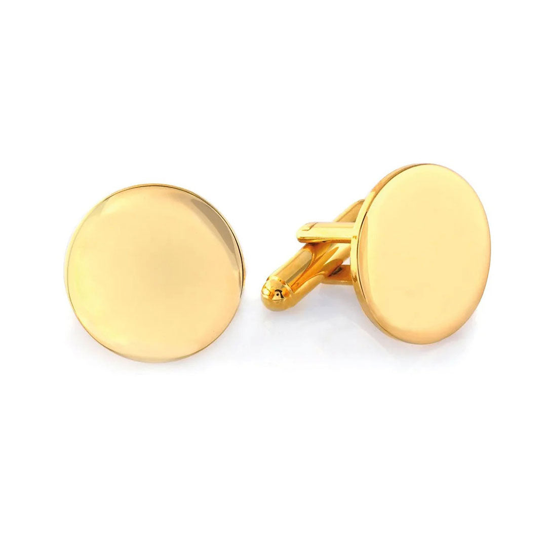 Men's Customized Cufflinks - Yellow Gold