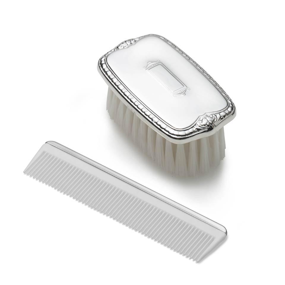 Sterling Silver Baby Boy Brush & Comb Set