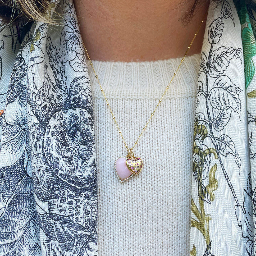 The Mini Pink Heart Necklace | SPARROW