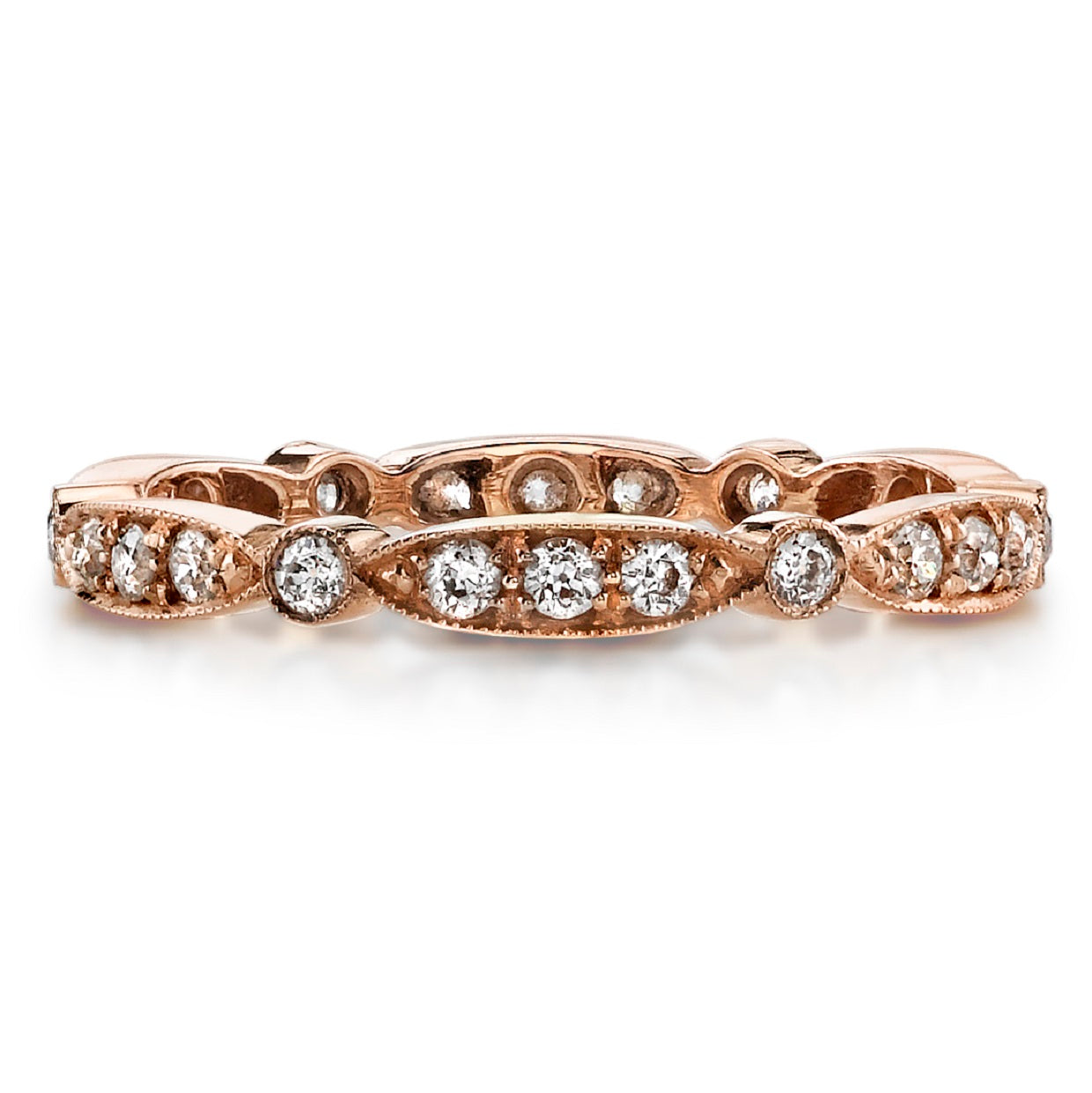 Single Stone 18K Rose Gold Sadie Band