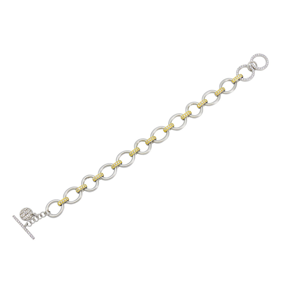 Freida Rothman Signature 2 Tone Toggle Chain Bracelet