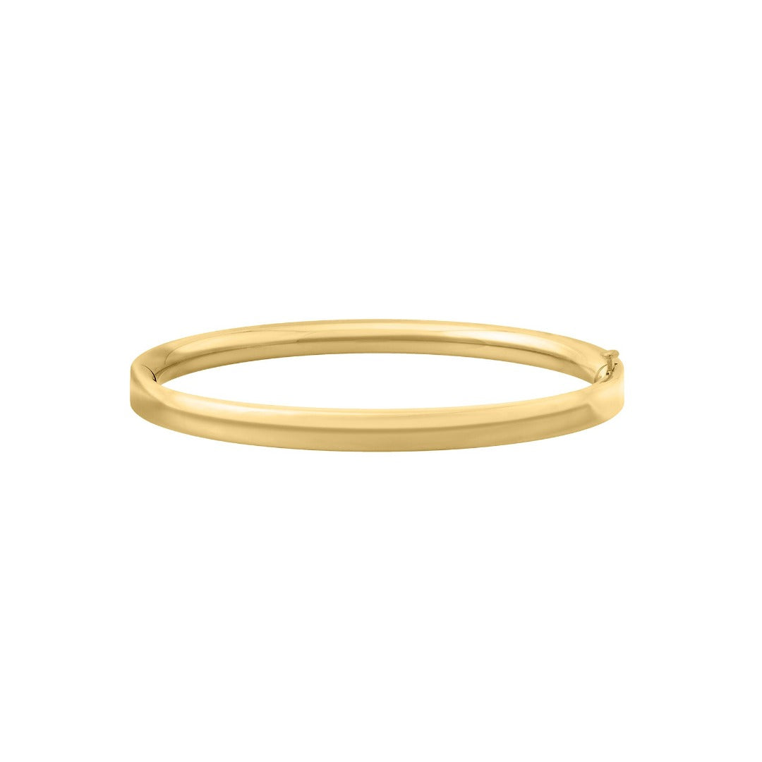 5mm 14K White Gold Bangle Bracelet - Apples of Gold Jewelry