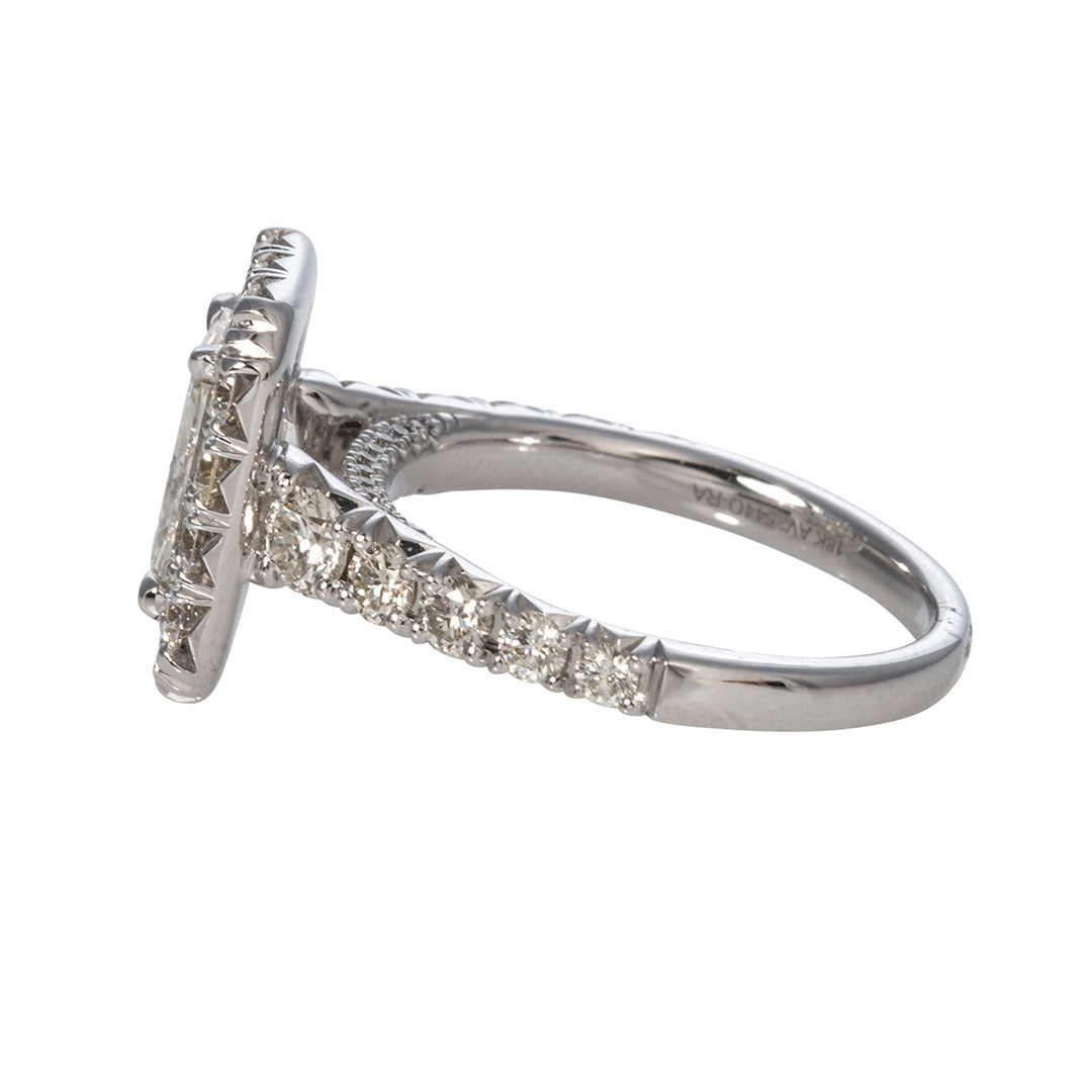 Henri daussi halo engagement on sale ring