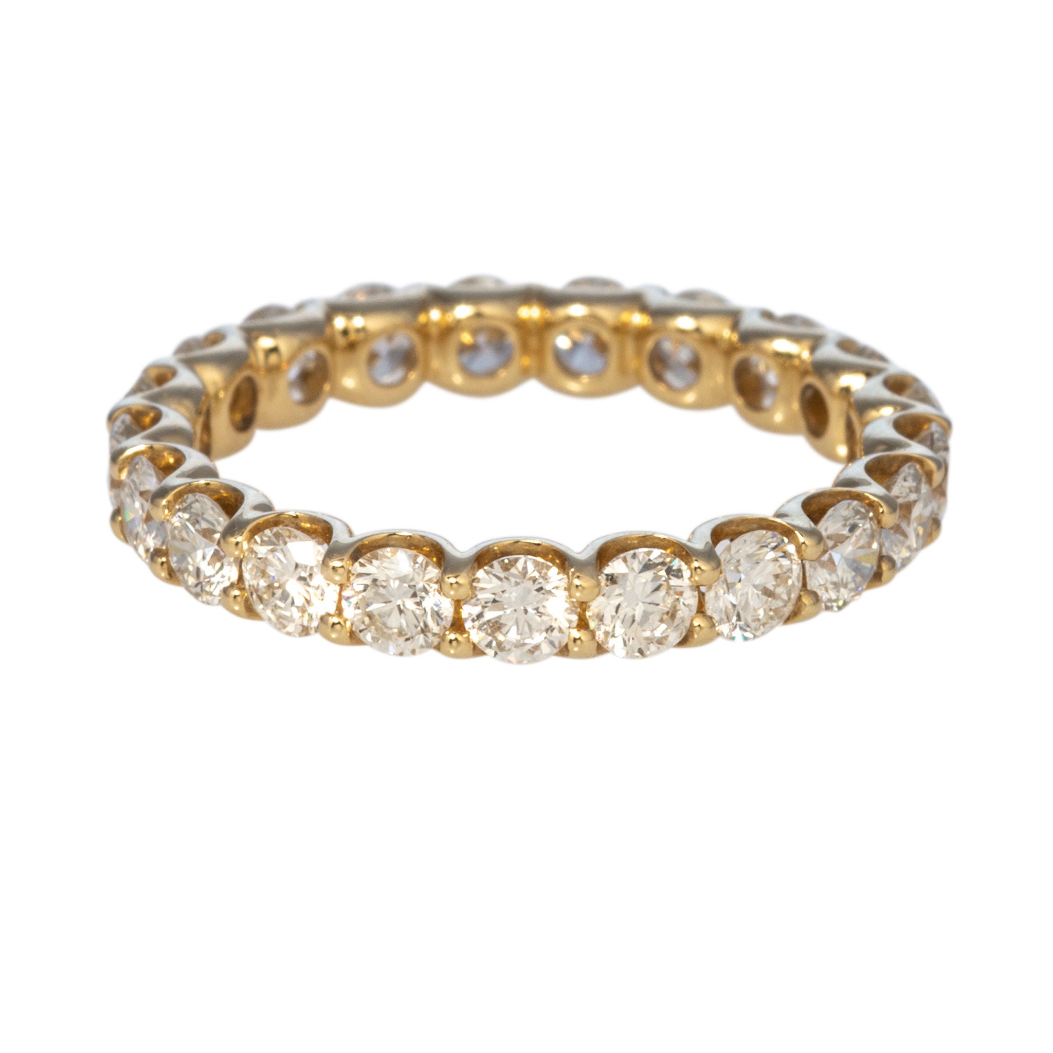 2ctw Round Diamond 14K Yellow Gold Eternity Band