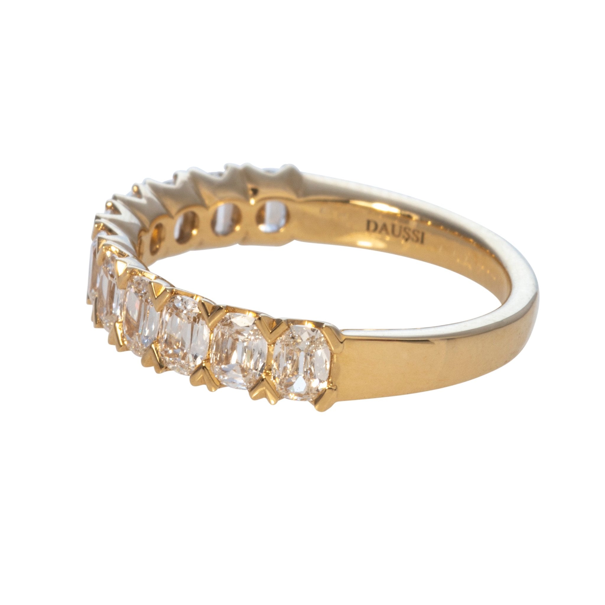 Cushion Diamond 18K Yellow Gold Band