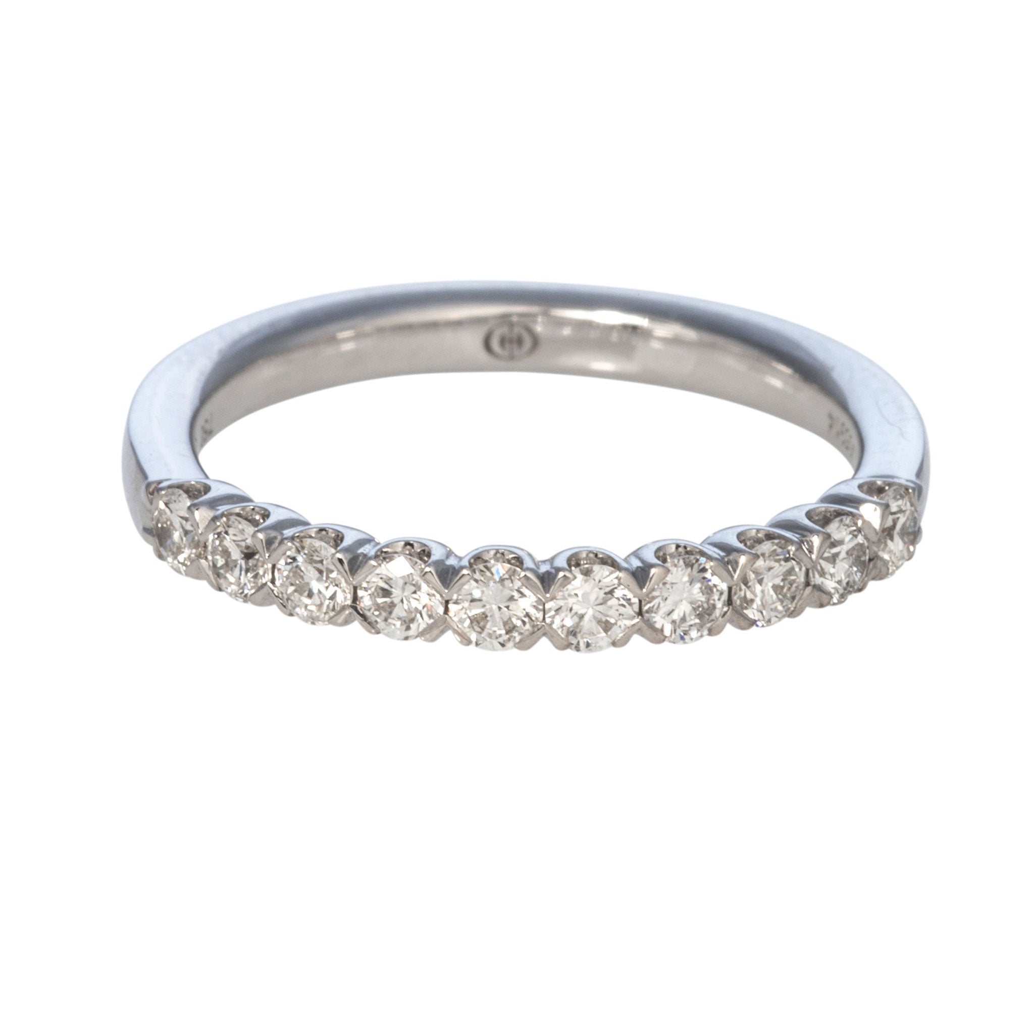 .43ctw Round Diamond 18K White Gold Halfway Band