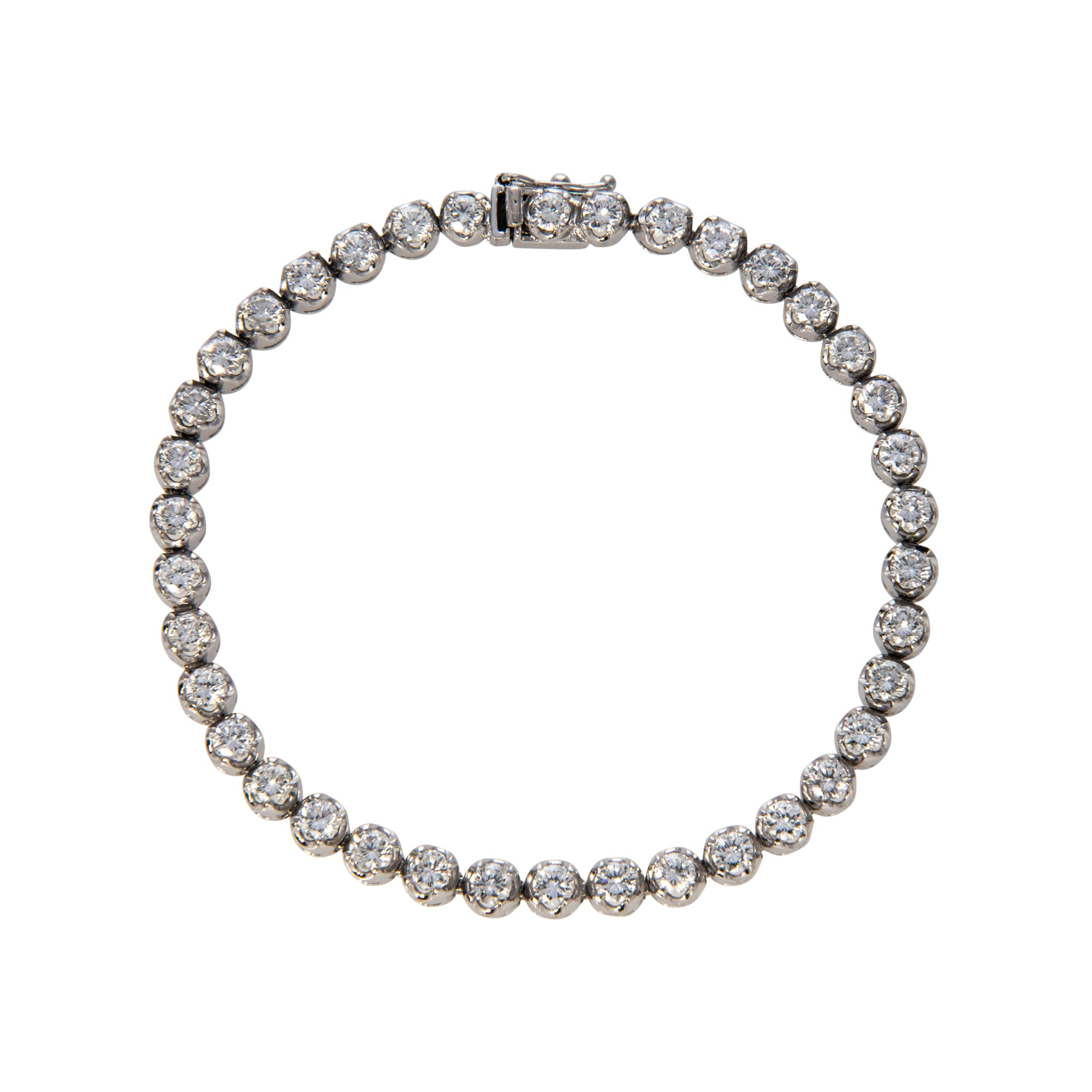 Estate 5ct Diamond Platinum Bracelet