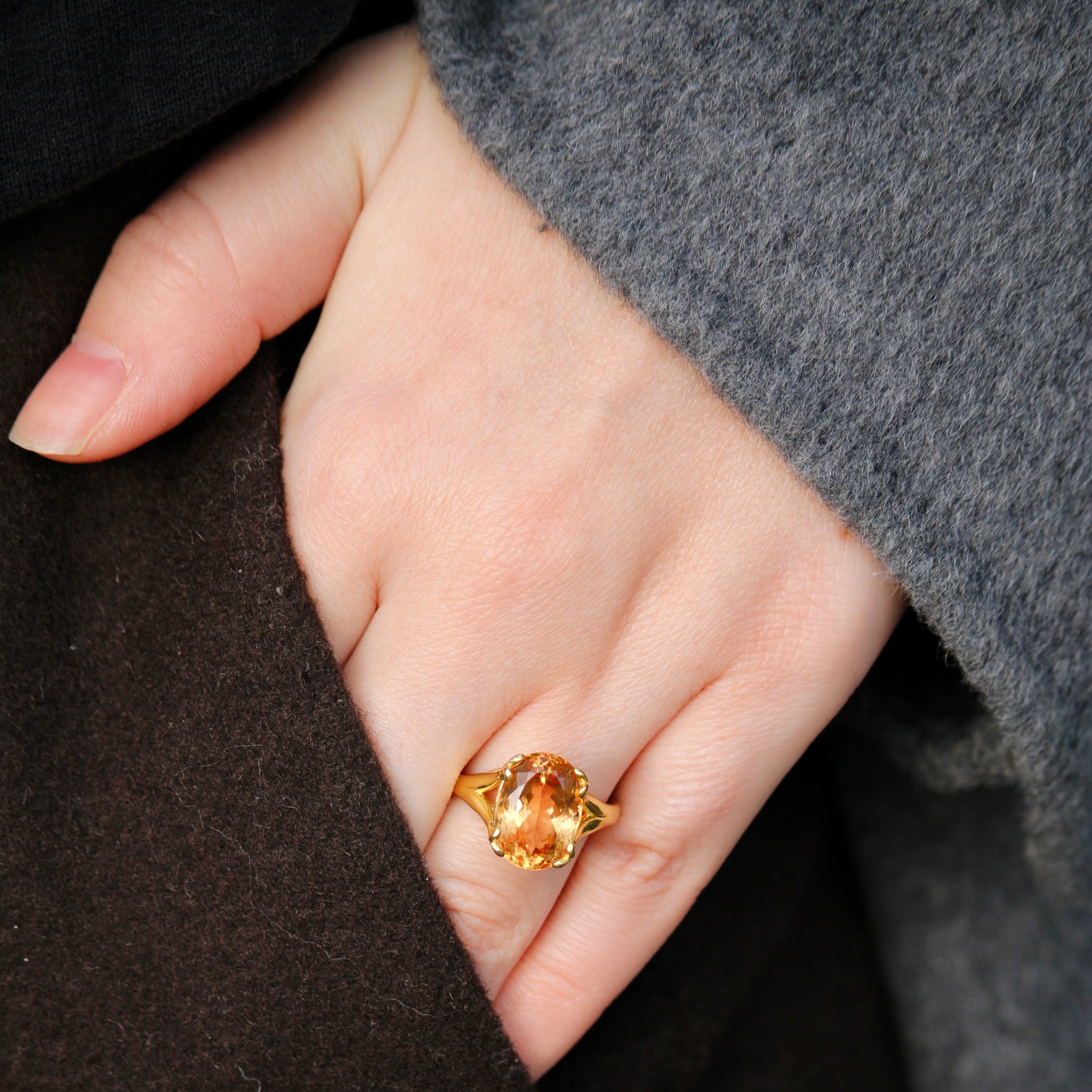 Imperial Topaz 14K Gold River Ring