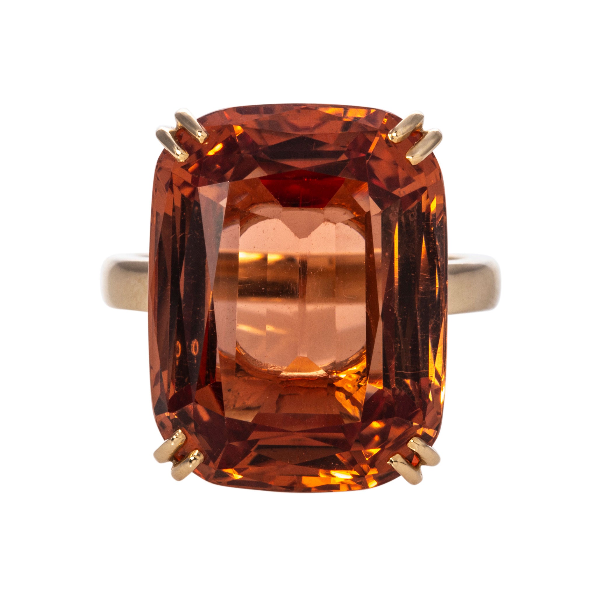 28ct Imperial Topaz 14K Yellow Gold Ring