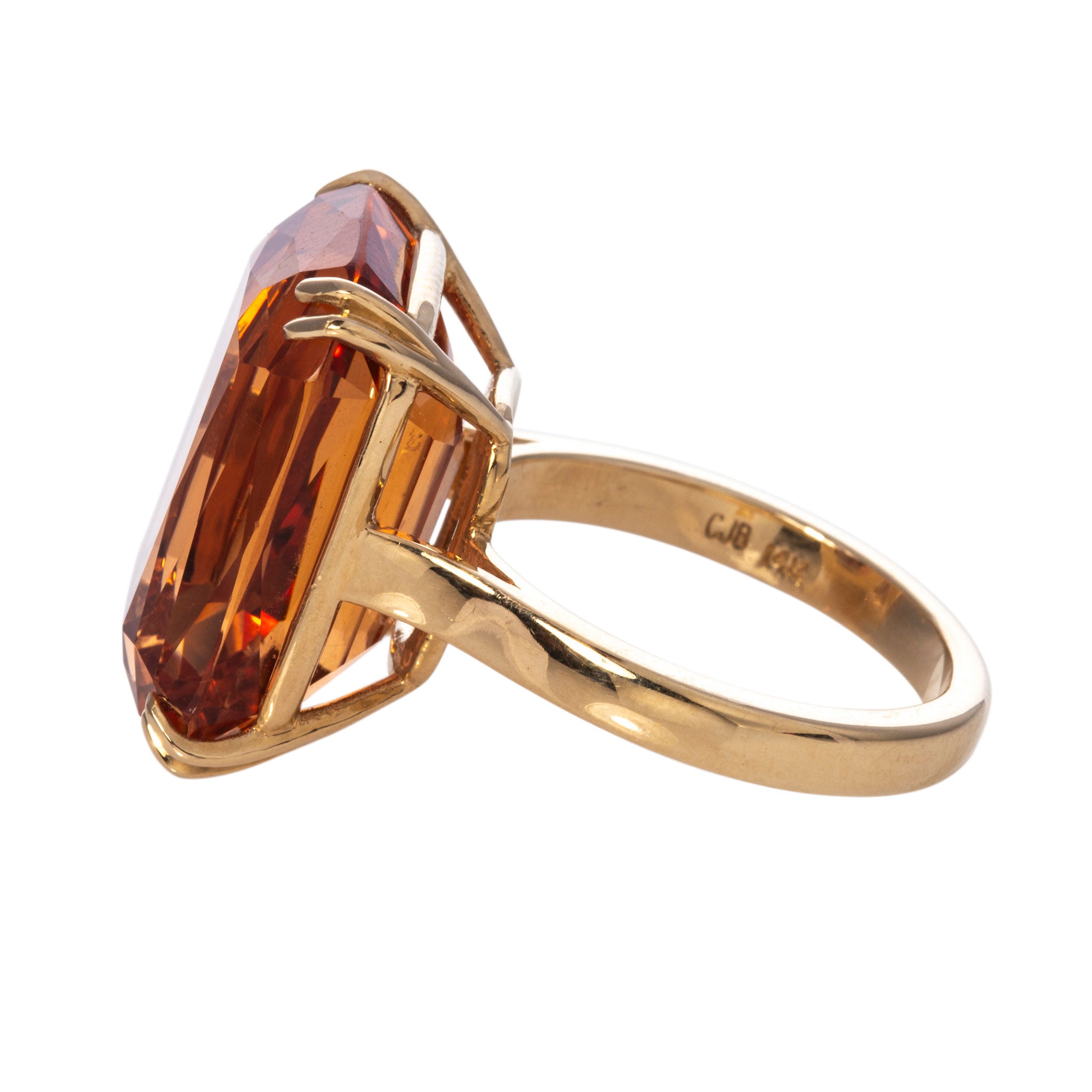 28ct Imperial Topaz 14K Yellow Gold Ring