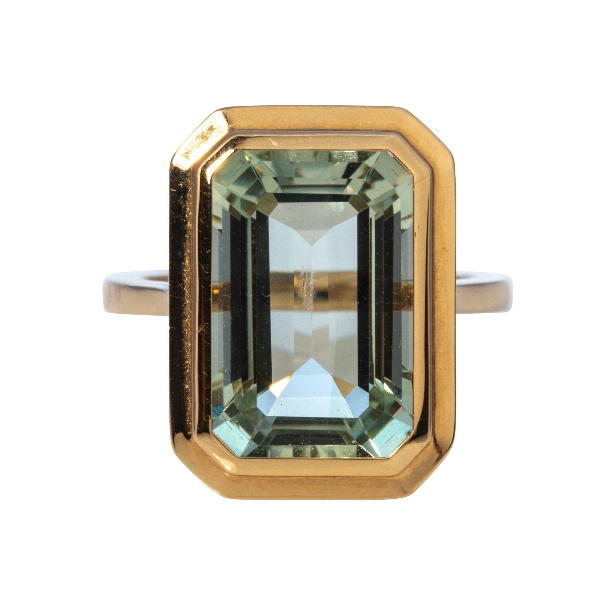 Goshwara Emerald-Cut Prasiolite 18K Gold Ring