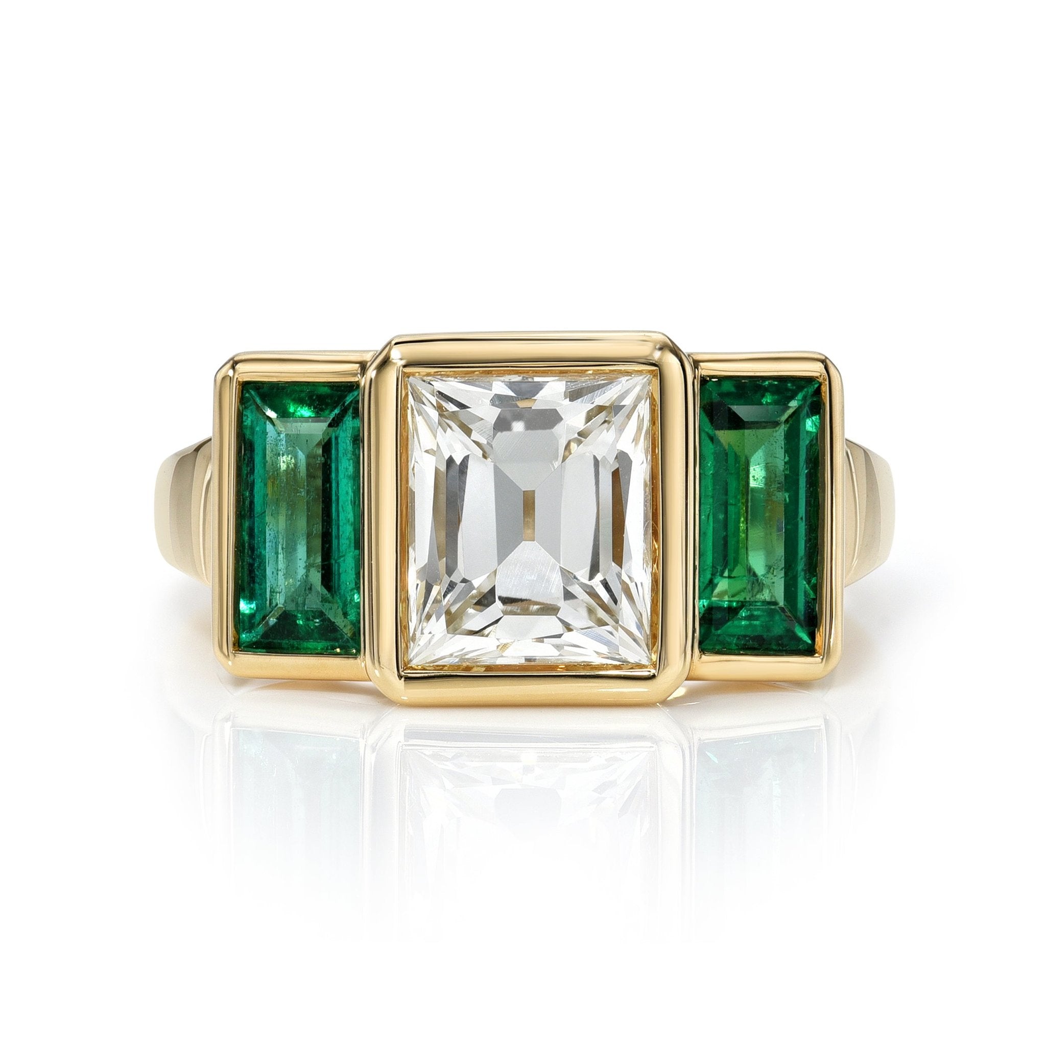 Single Stone Amelia Ring with Emeralds