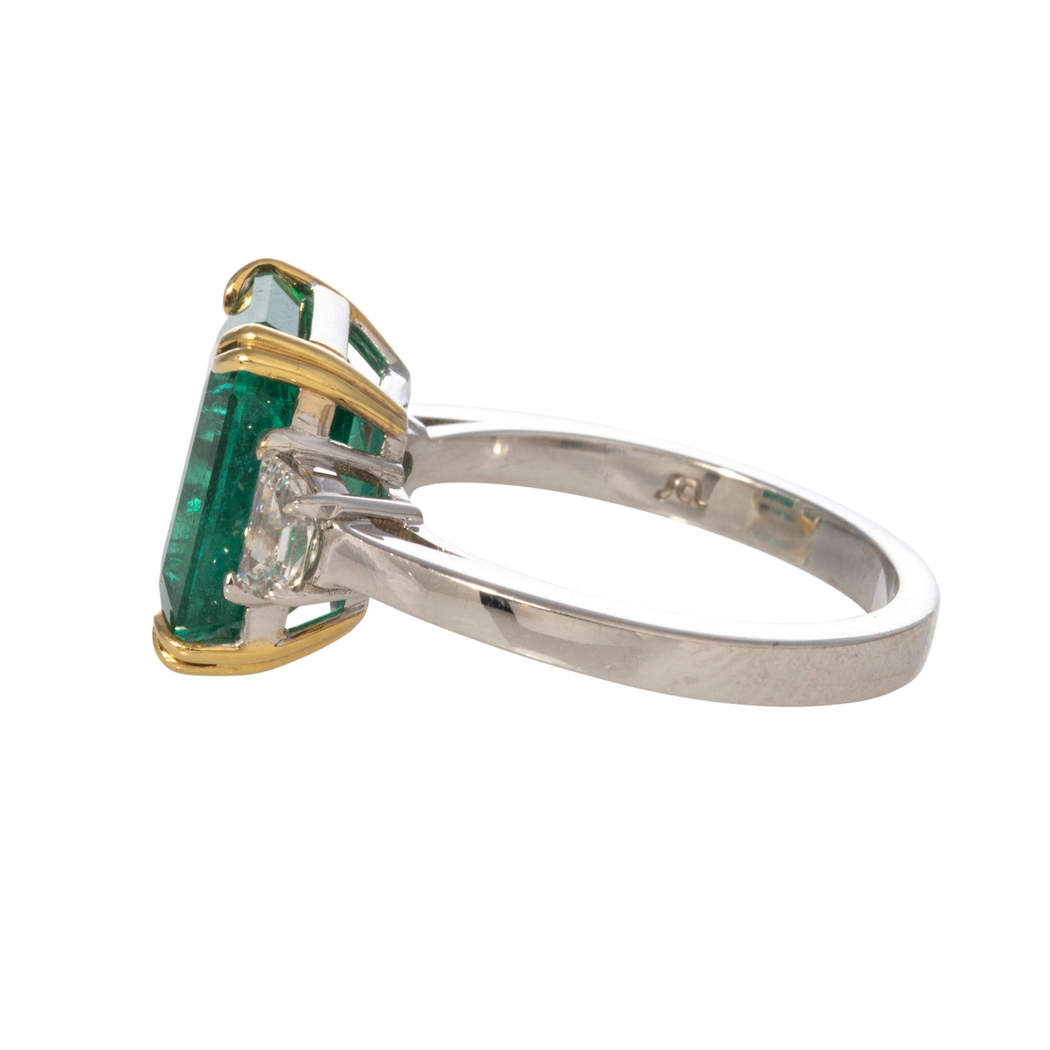 4.99ct Emerald & Diamond White Gold Ring