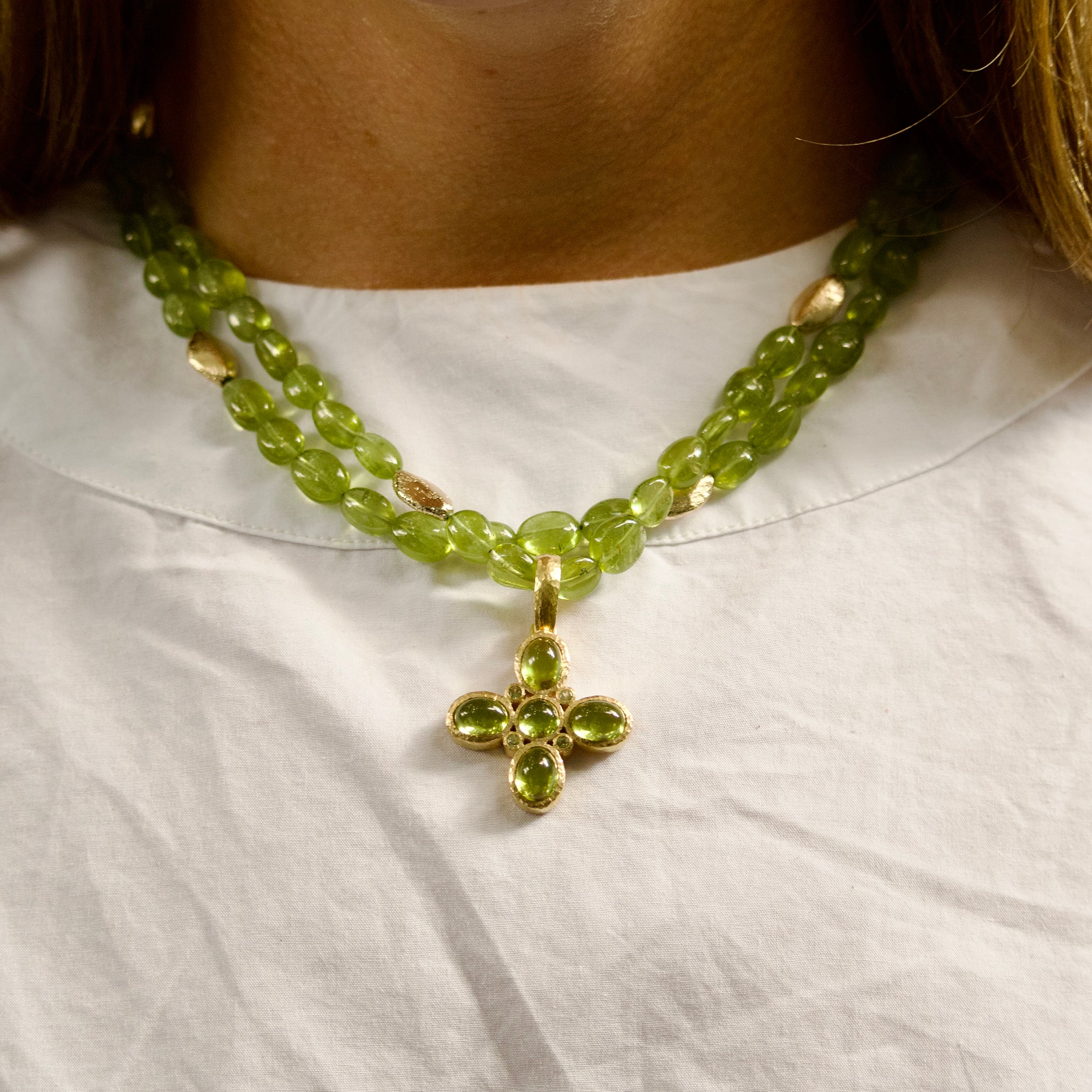 Elizabeth Locke Peridot “Clover” Pendant