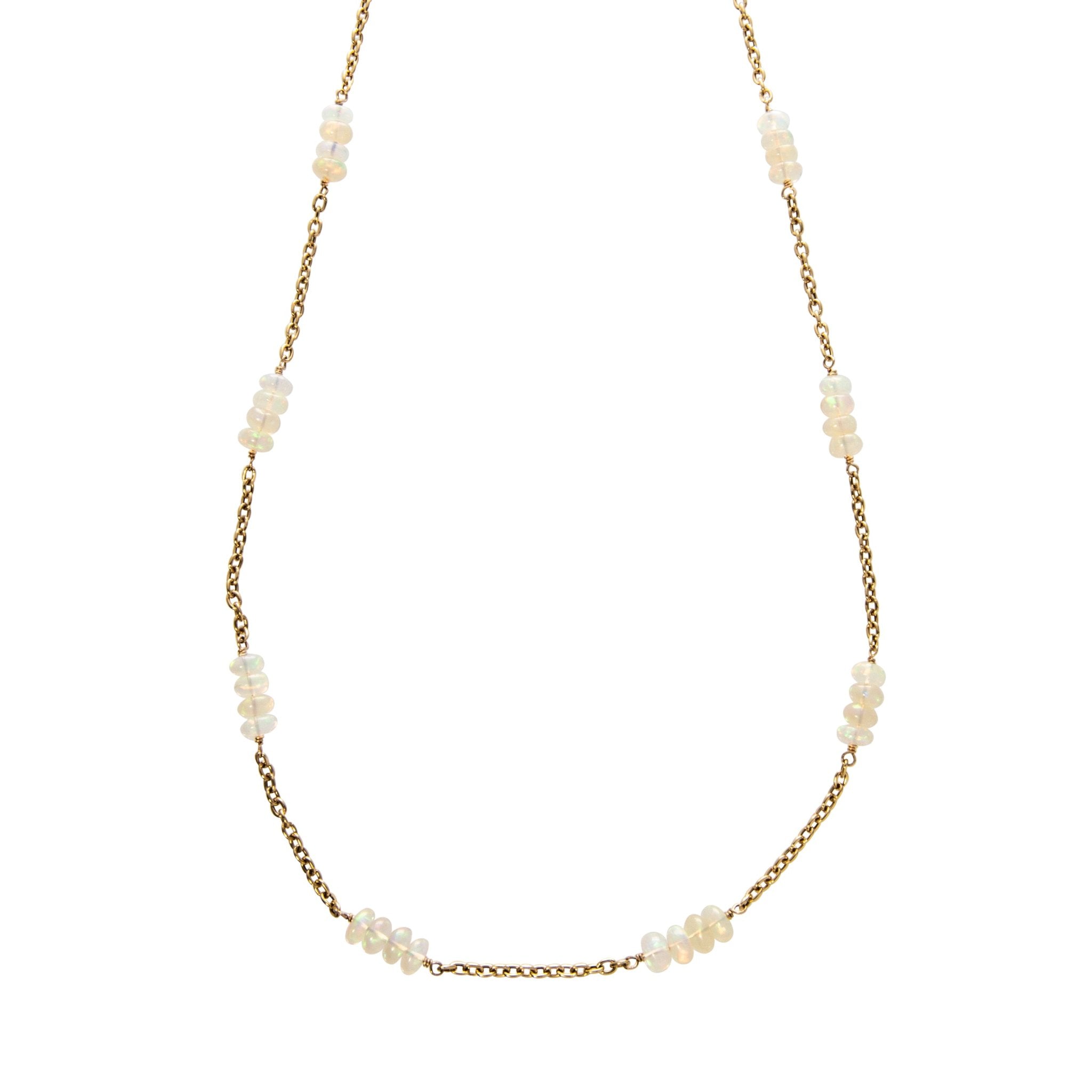 Goshwara Opal Bead Station 18K Gold Necklace