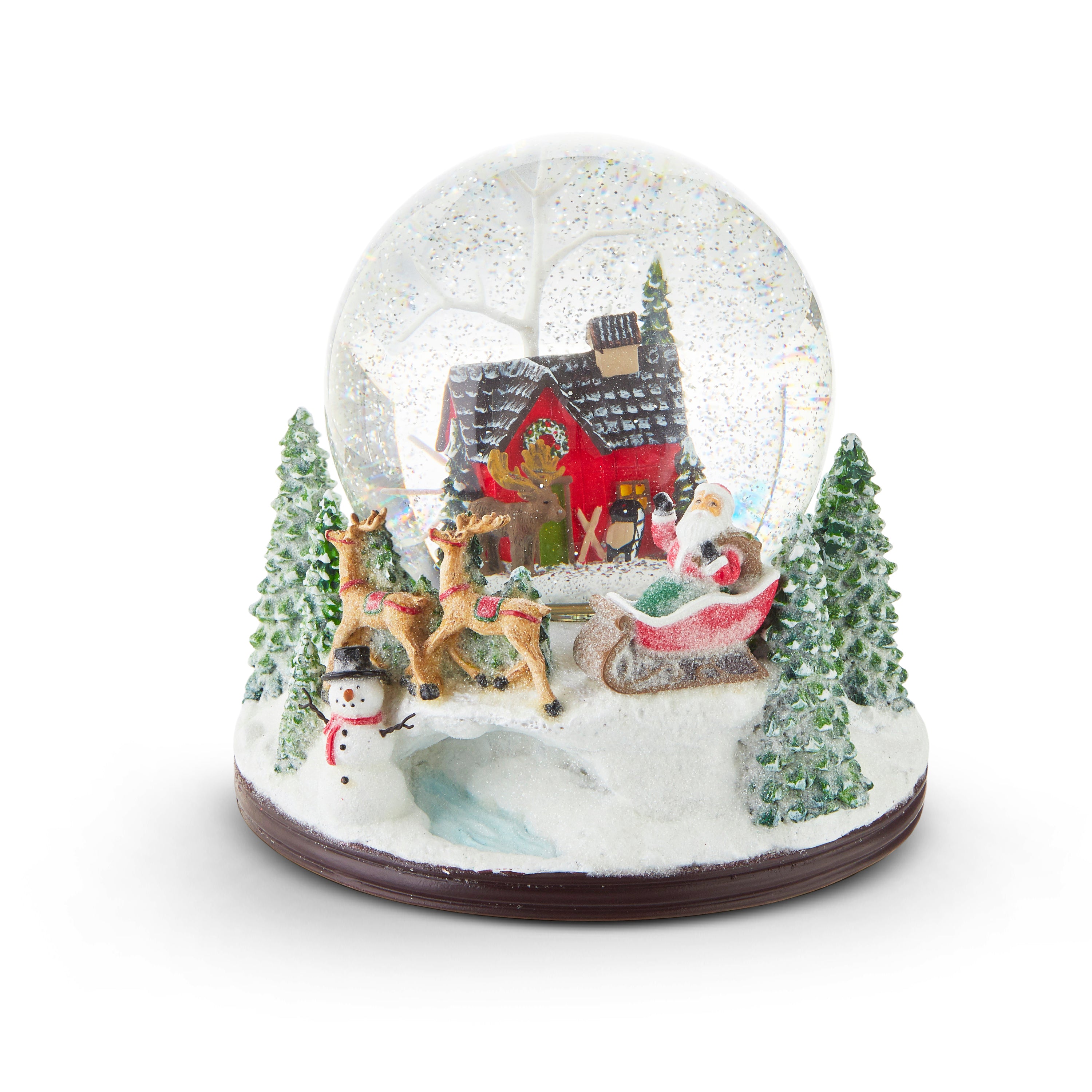 Santa's Sleigh Musical Snow Globe