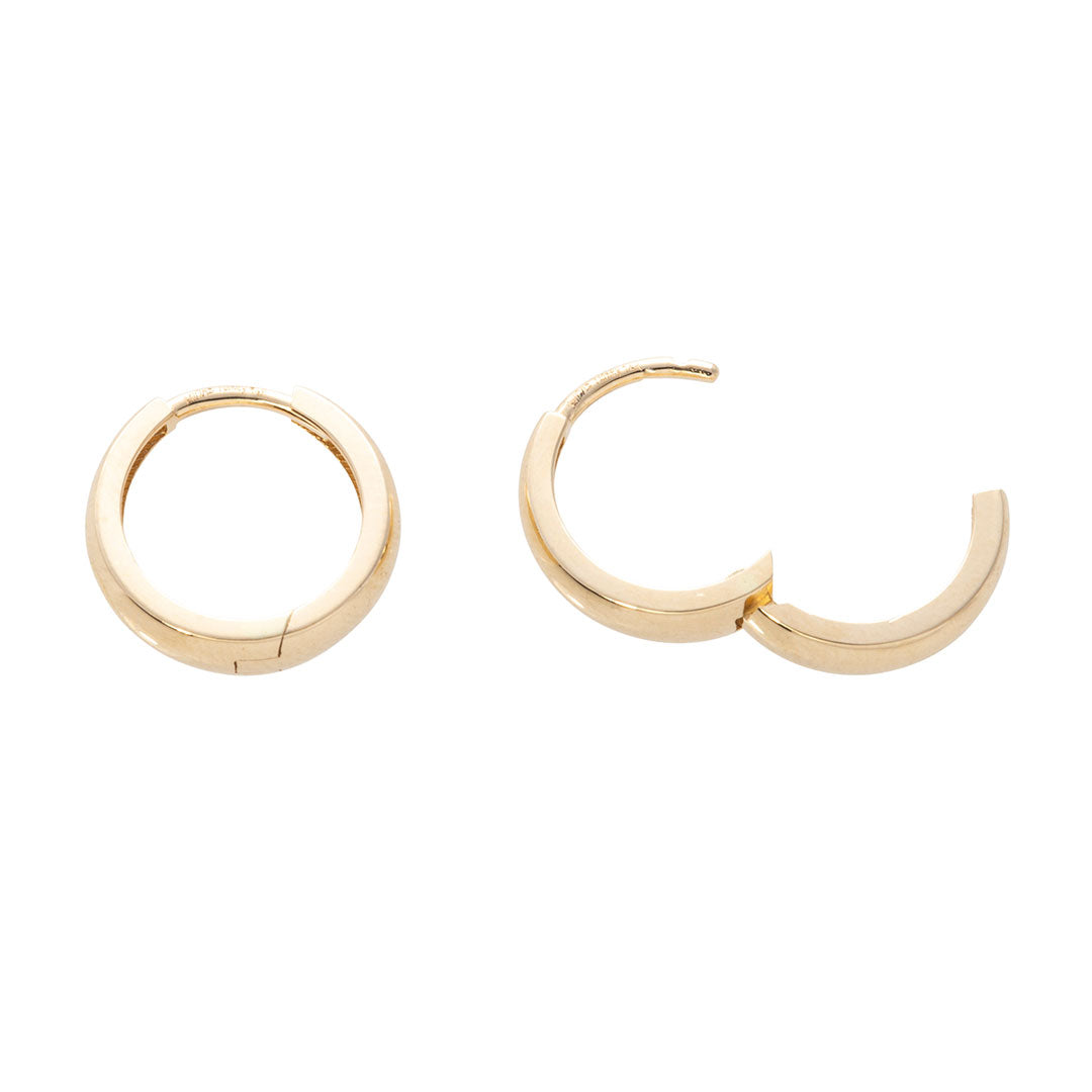 Ladies 14 Karat Yellow outlets Gold Taperd Huggie Hoop Earrings