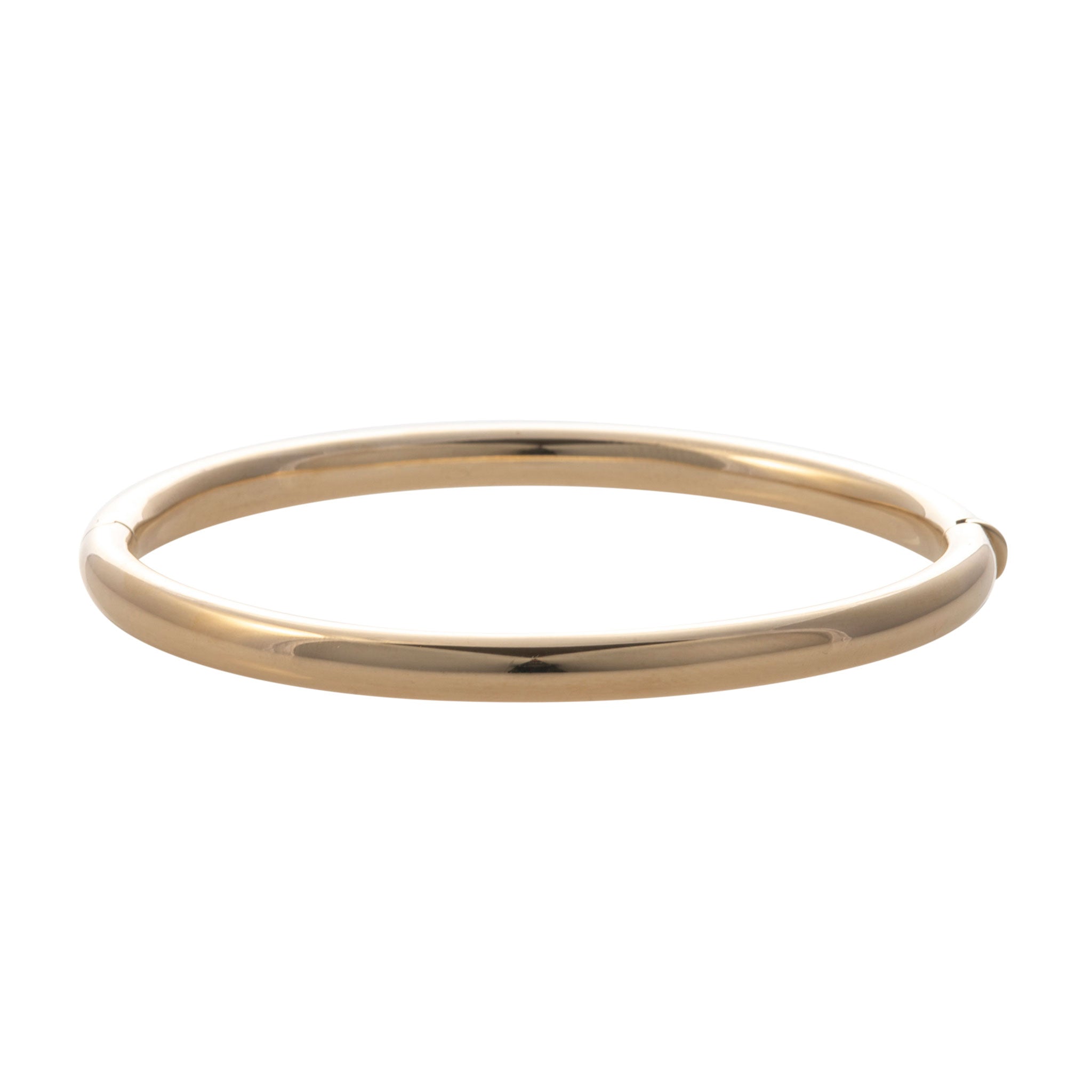 14K Yellow Gold Italian Round Bangle