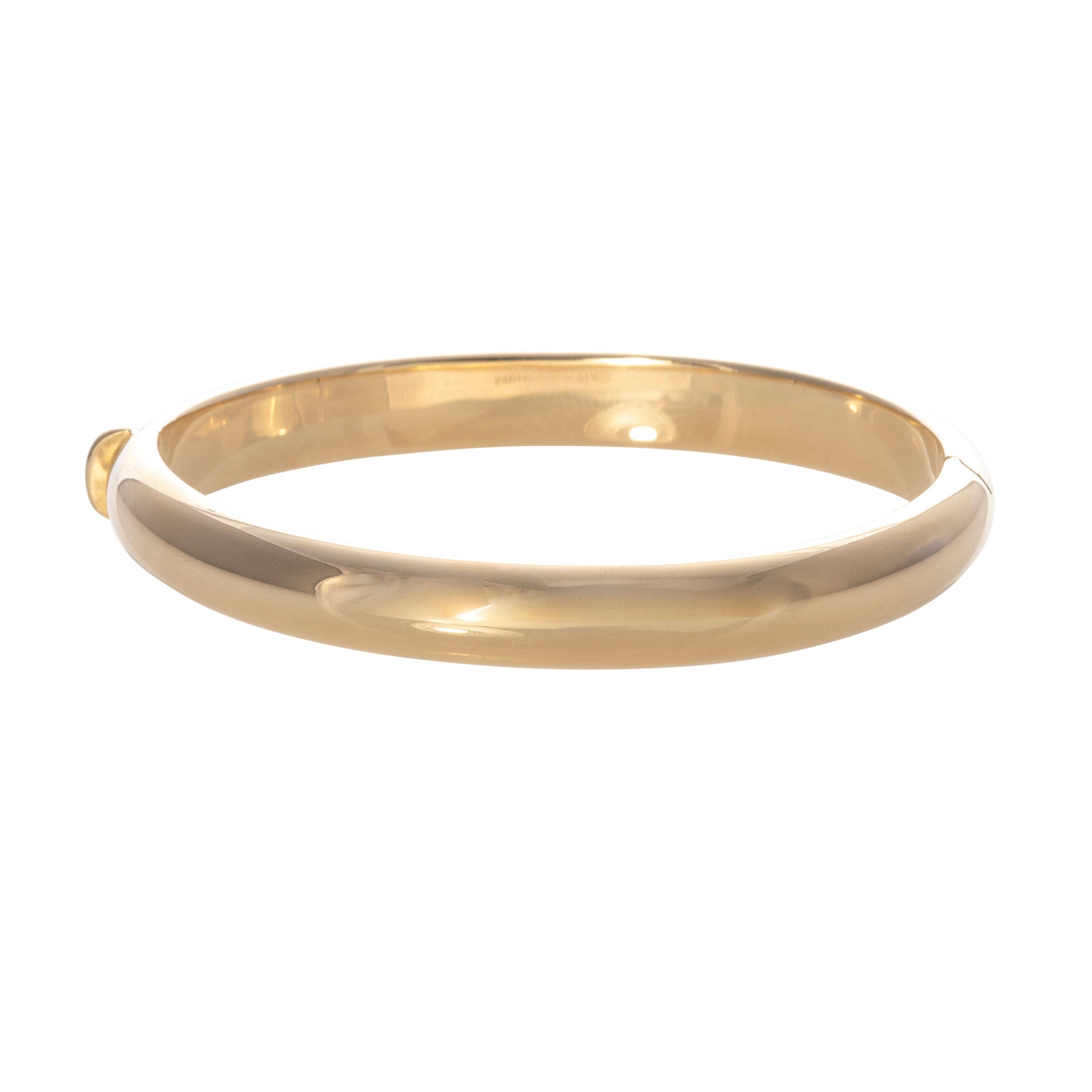 14K Yellow Gold Italian Oval 8mm Bangle