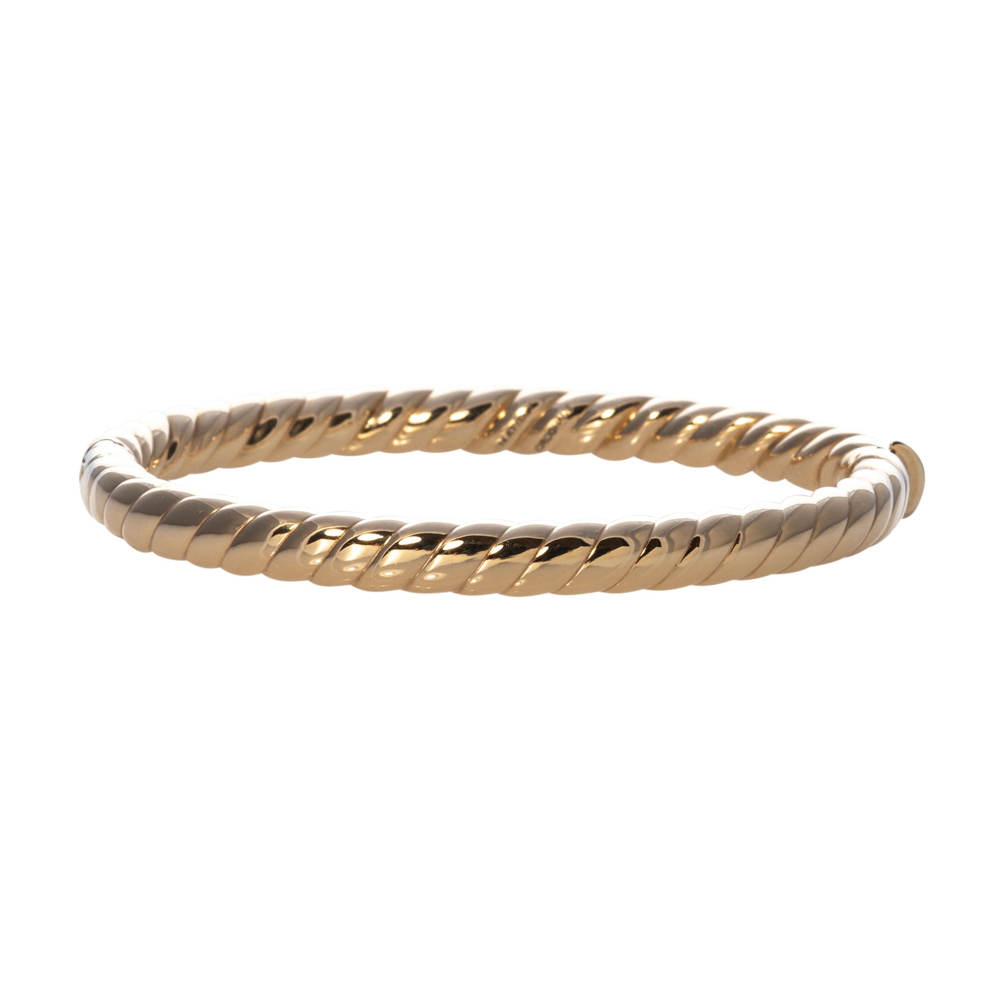 14K Yellow Gold Italian Rope 6mm Bangle