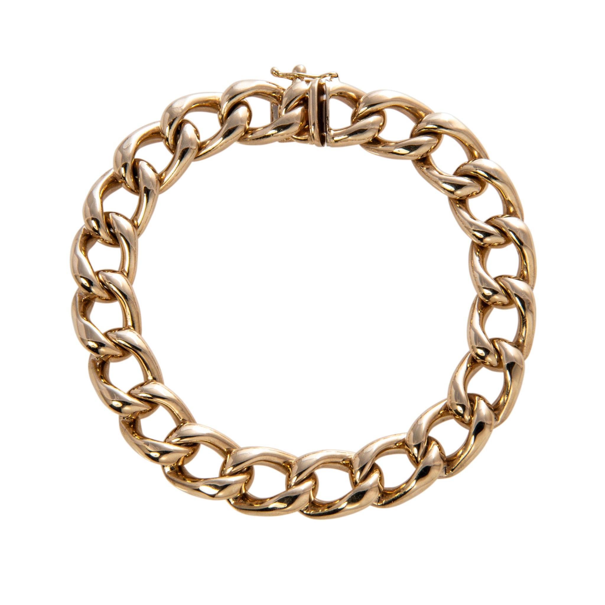 Vintage 14K Yellow Gold Curb Link Bracelet