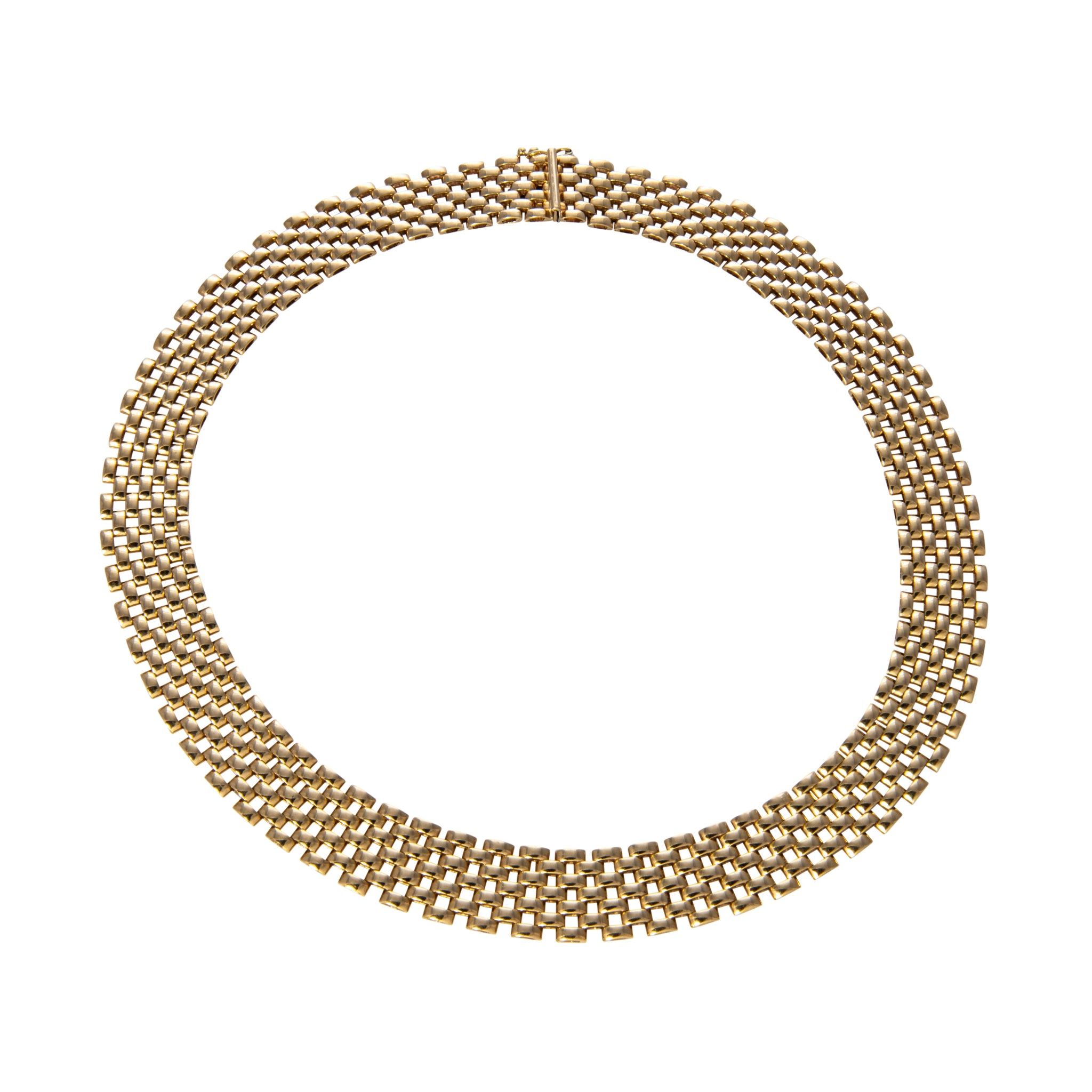 Estate Italian 14K Yellow Gold Mesh Necklace