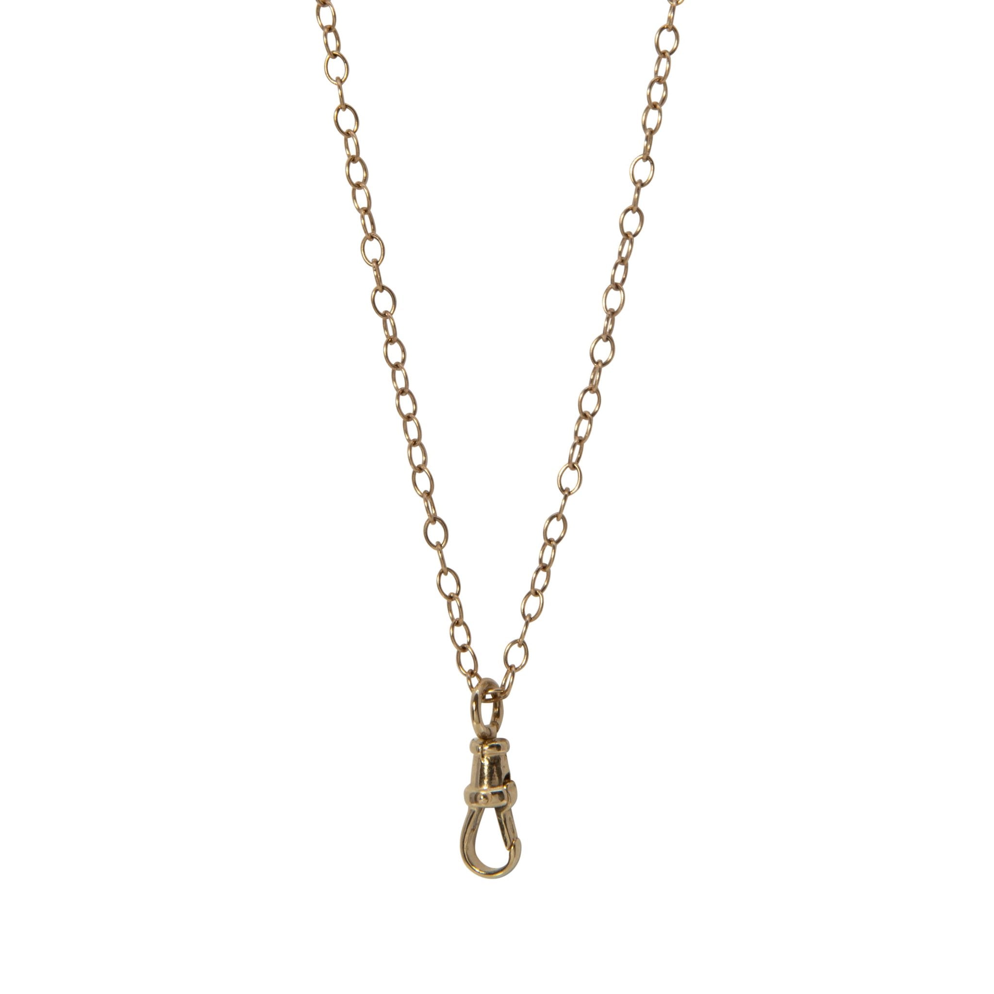 14K Yellow Gold Cable Link Chain Necklace