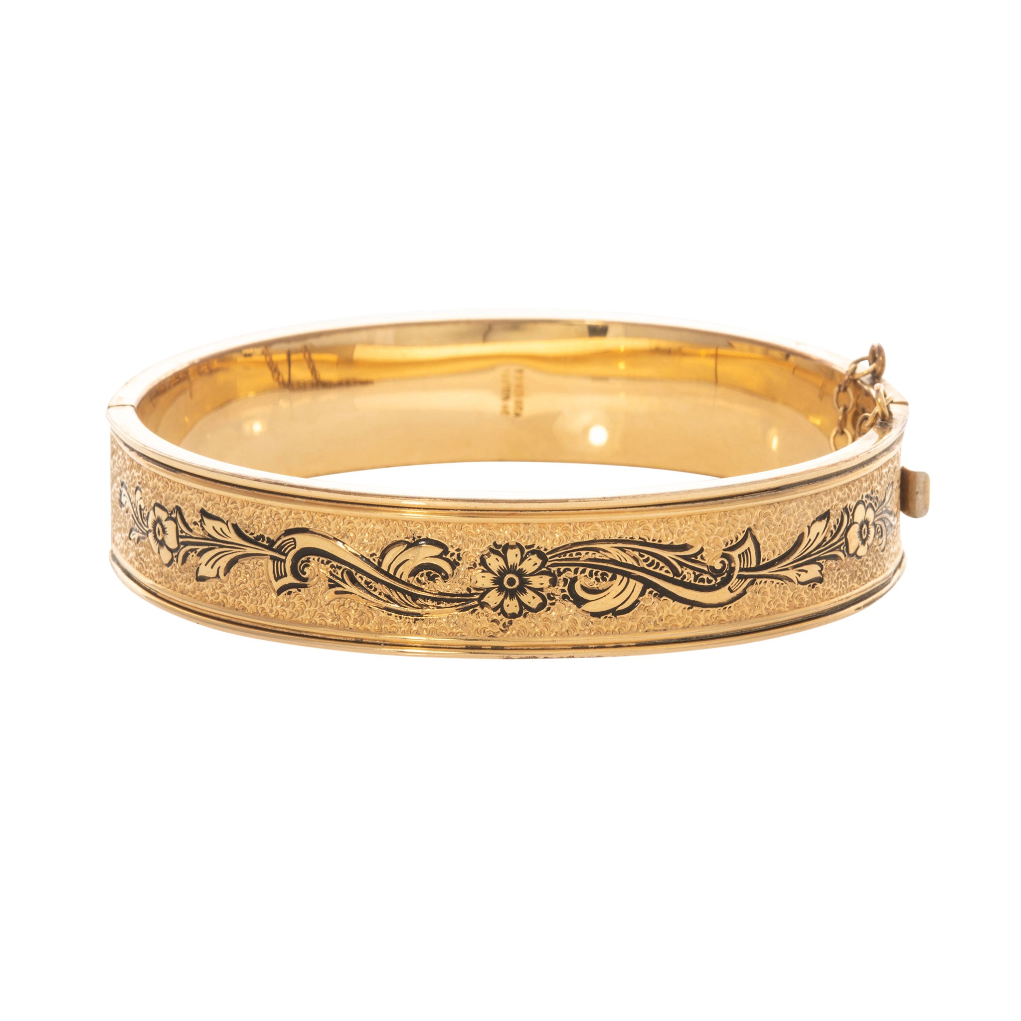 Victorian Taille d’Epargné Gold-Filled Bangle