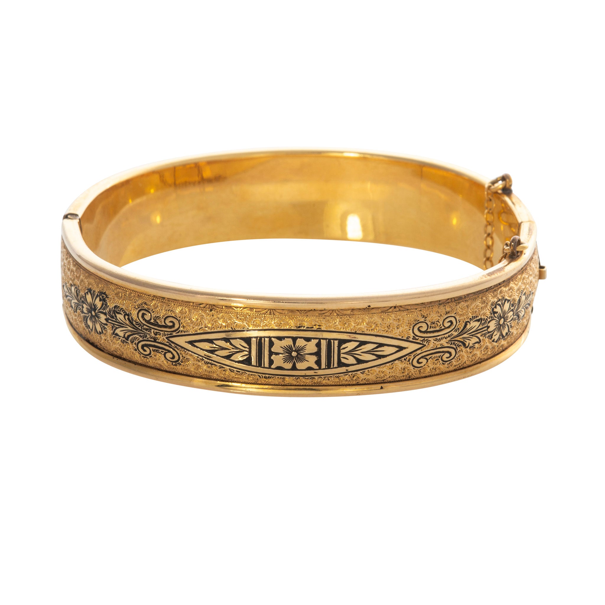 Victorian Taille d’Epargné Gold-Filled Bangle