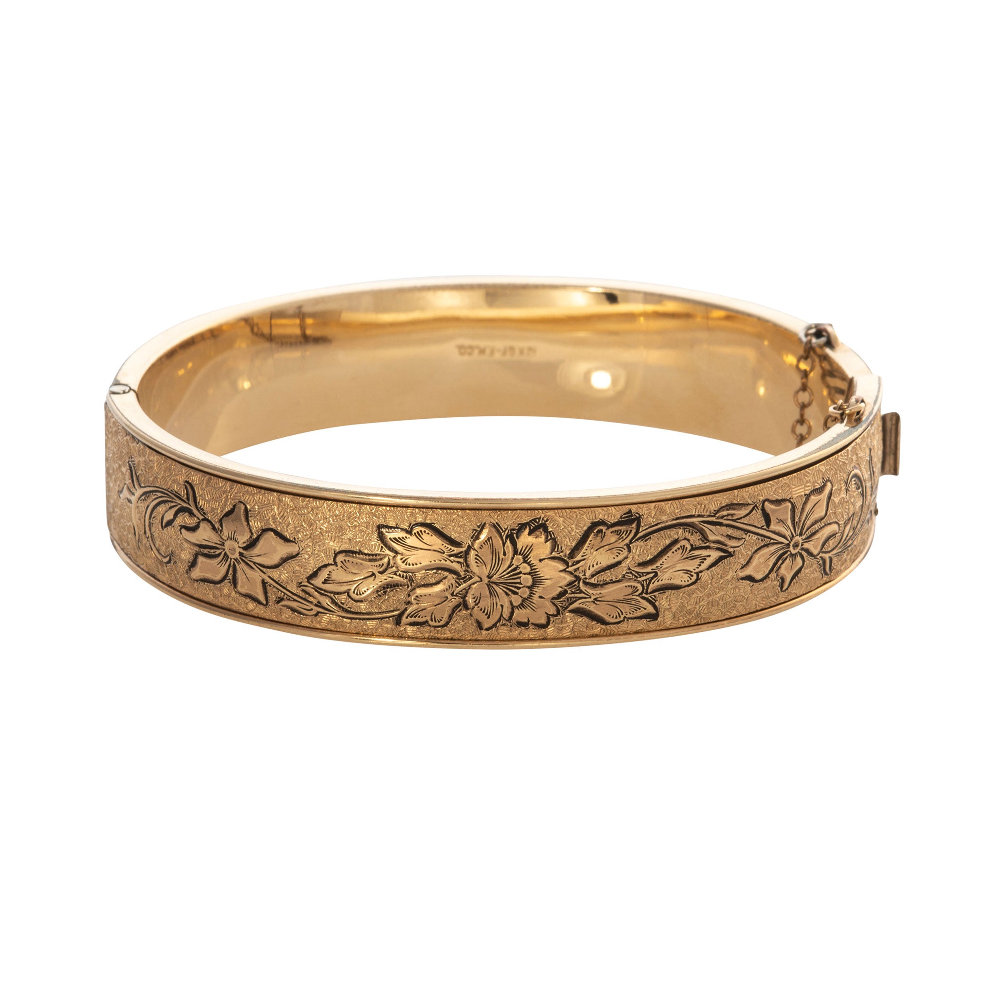 Victorian Taille d’Epargné Gold-Filled Bangle