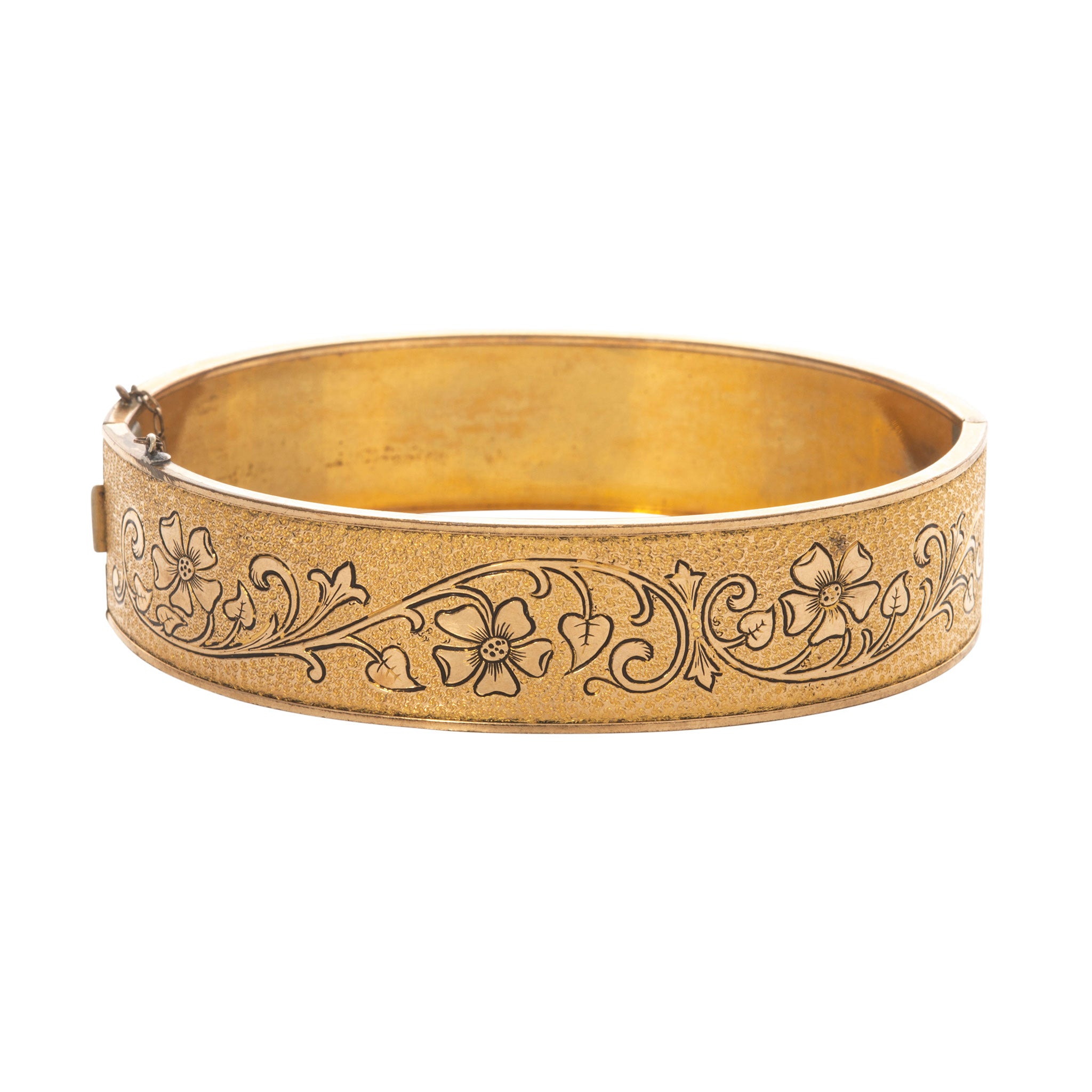 Victorian Taille d’Epargné Gold-Filled Bangle