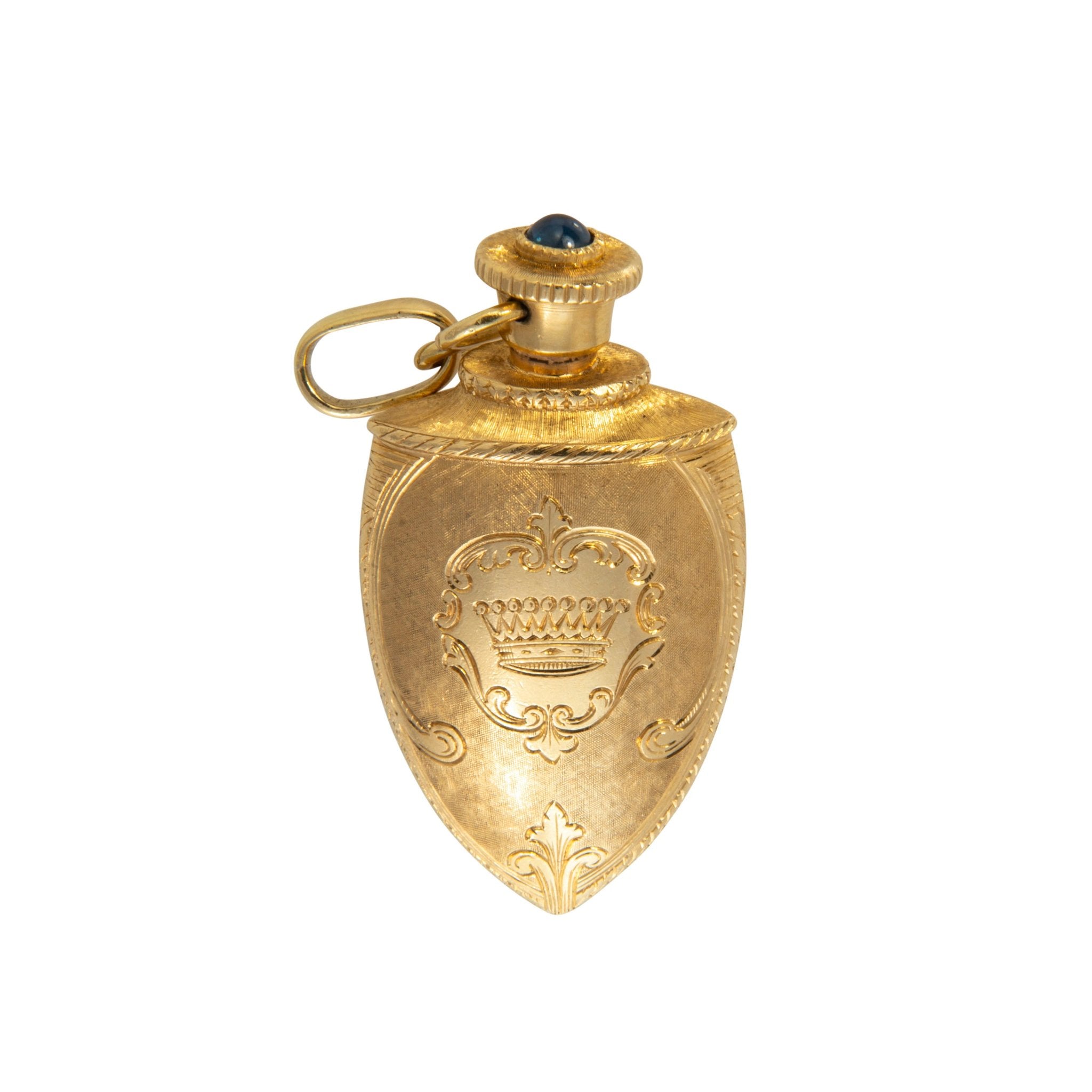 Estate 18K Gold Italian Perfume Bottle Pendant