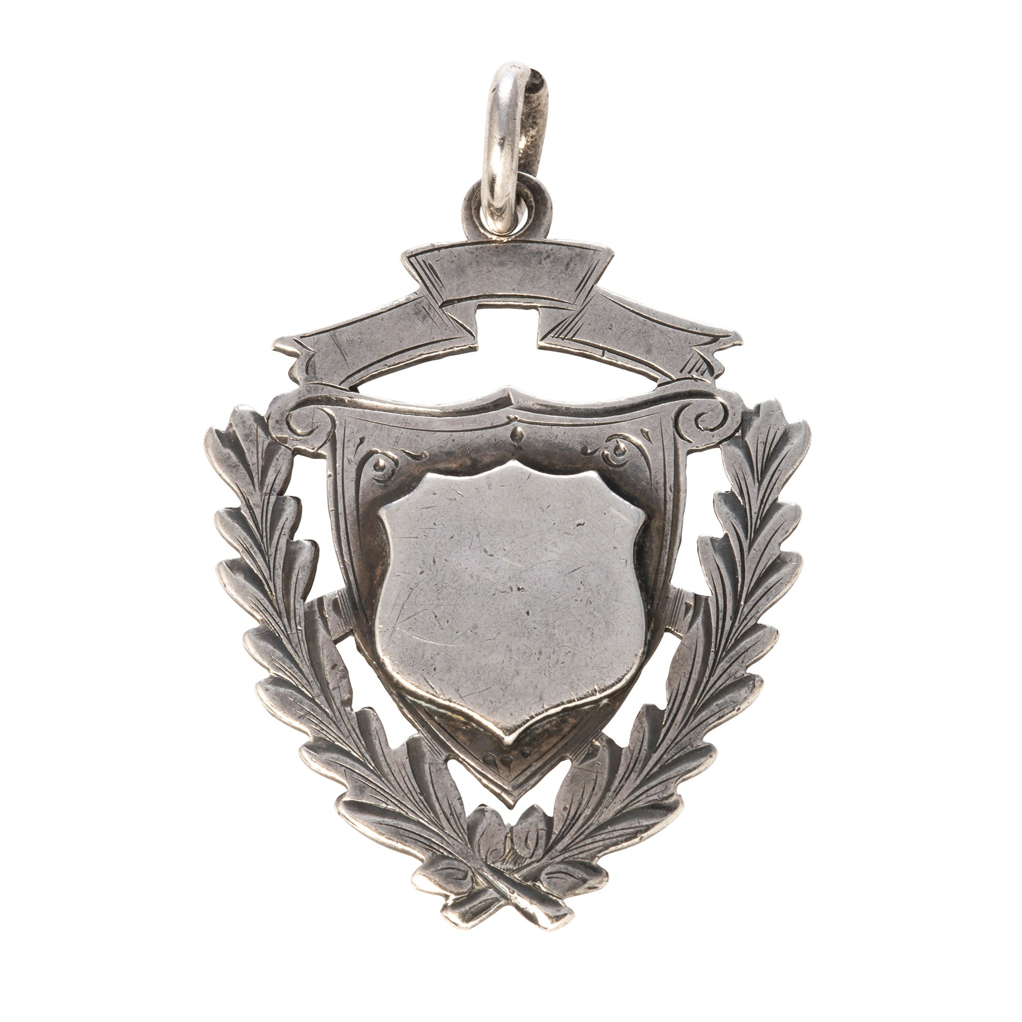 Exwardian sterling silver oratorial prize outlet medal crest c-clasp pin MA 012723aA@