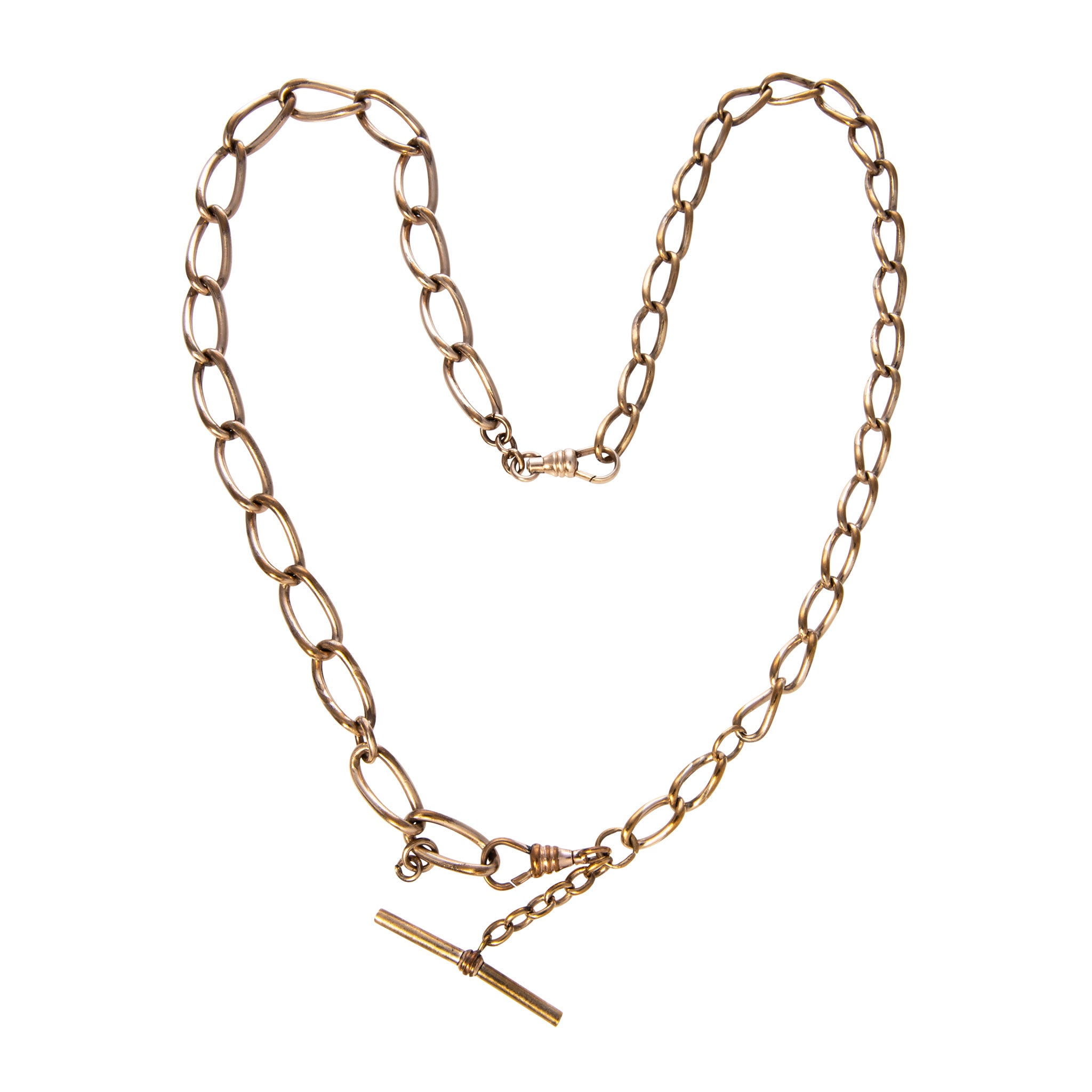 Victorian Gold-Filled Mixed Link Chain Necklace