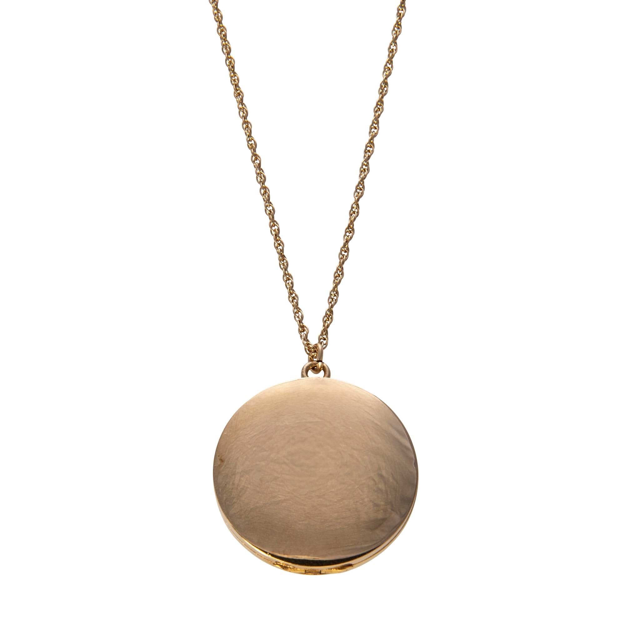 Vintage Gold-Filled Plain Round Locket Pendant Necklace