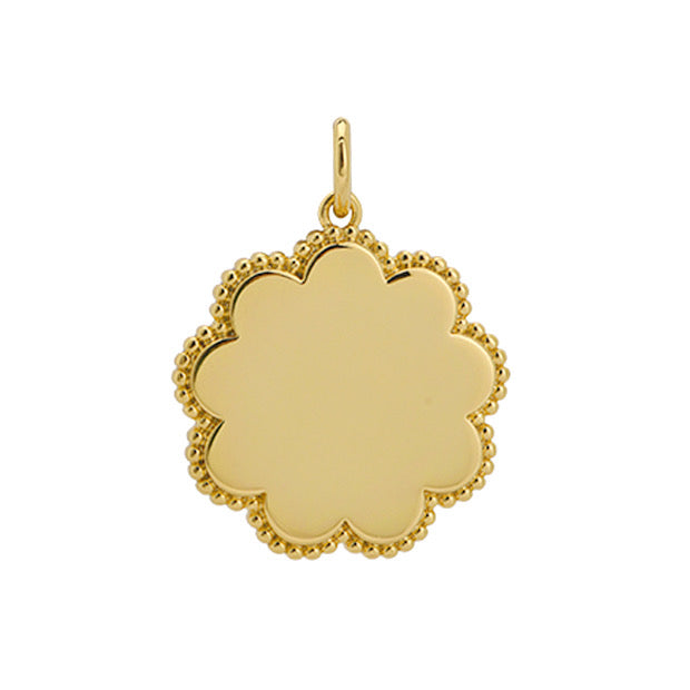 Goldbug Small Scalloped Pendant