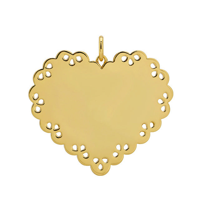 Goldbug Lace Heart Pendant