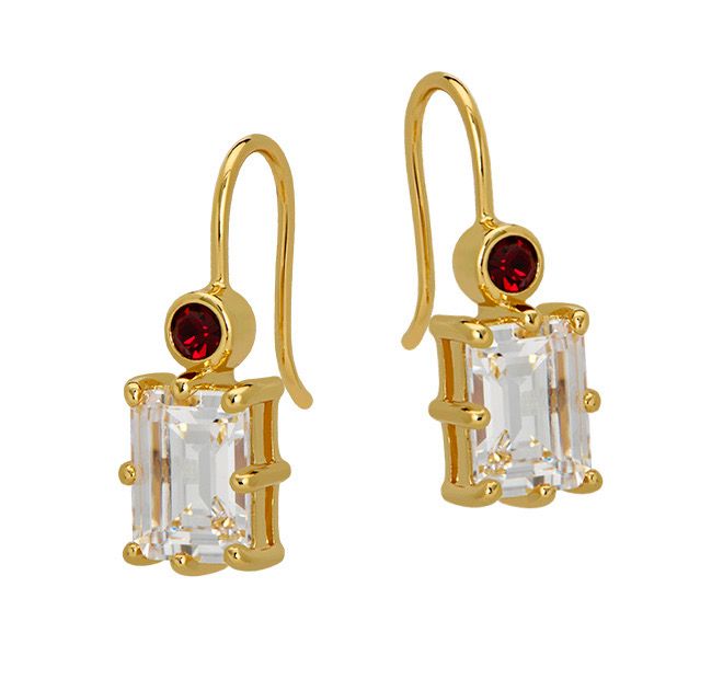 Goldbug Jan. Birthstone Drop Earrings