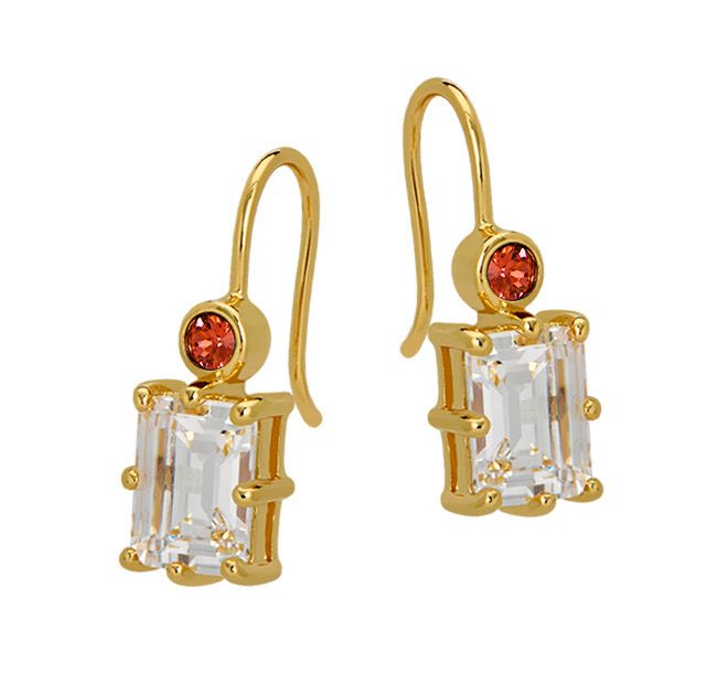 Goldbug July Birthstone Drop Earrings