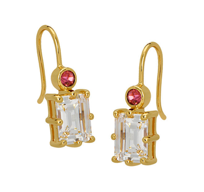 Goldbug October Birthstone Drop Earrings